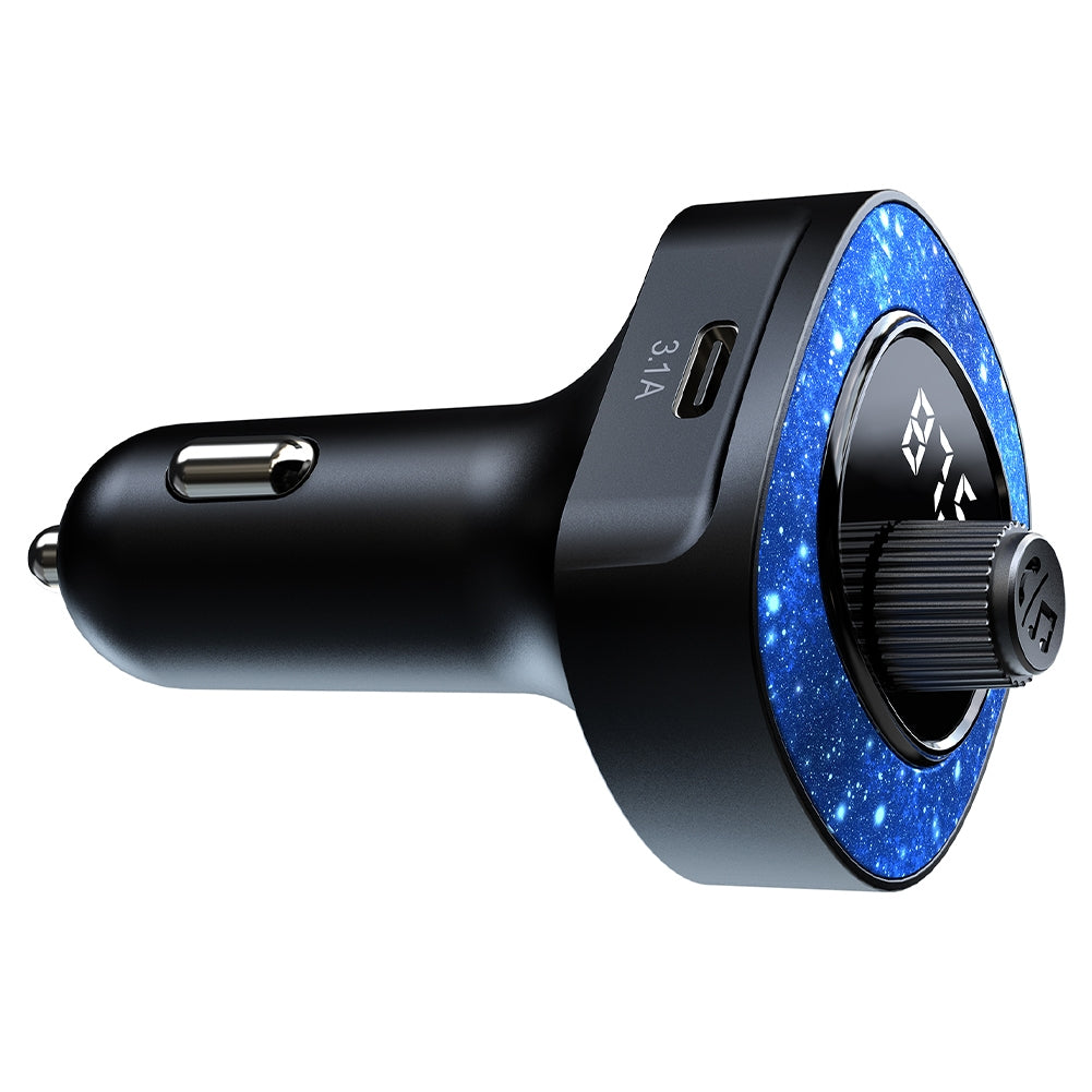 Handsfree Call Car Charger FM Transmitter With Light Dual USB Port Charger Mp3 Audio Music Stereo Adapter For All Smartphones C42-black - Premium Car Chargers from Rapidvehicles - Just $17.99! Shop now at Rapidvehicles