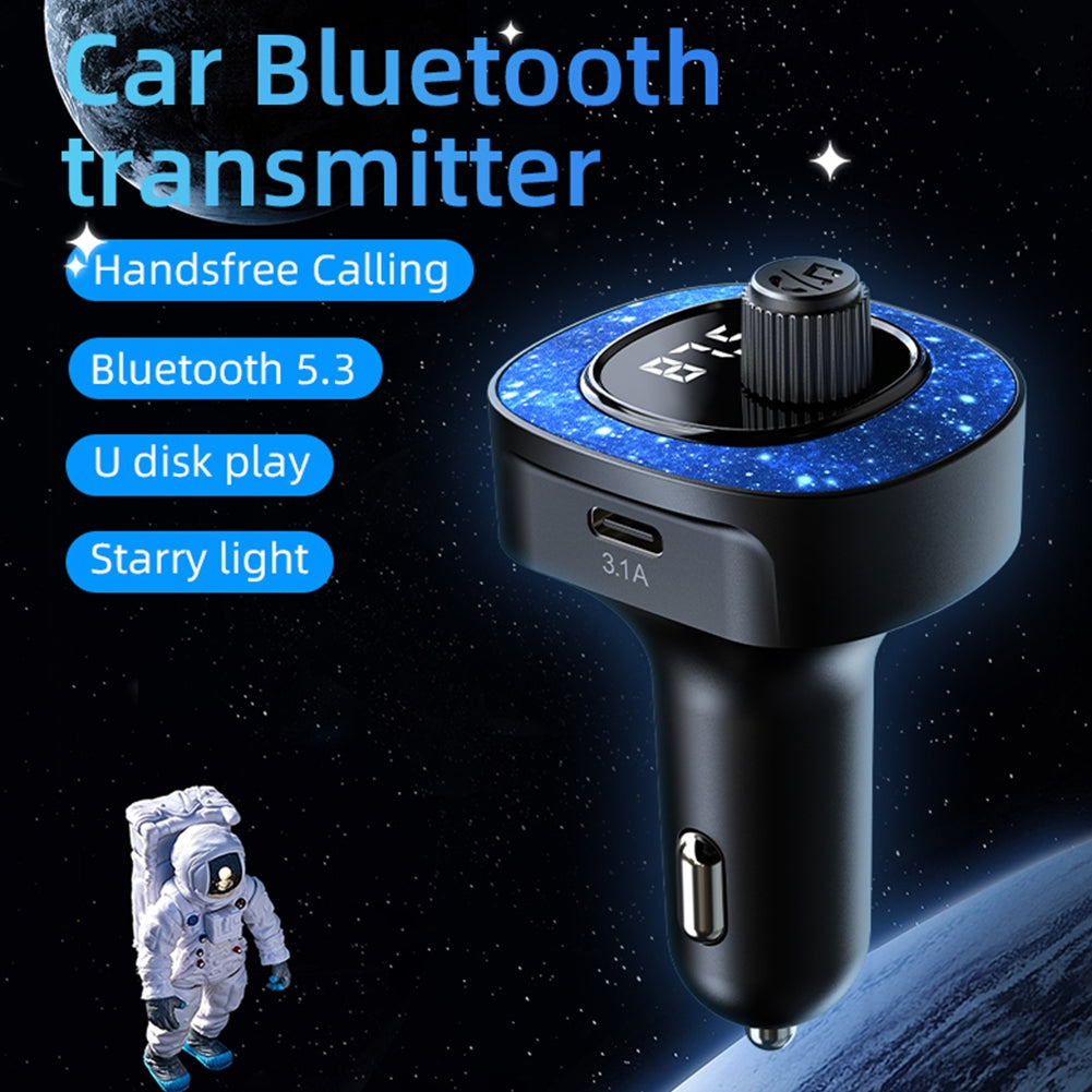 Handsfree Call Car Charger FM Transmitter With Light Dual USB - Premium Car Chargers from Rapidvehicles - Just $21.99! Shop now at Rapidvehicles