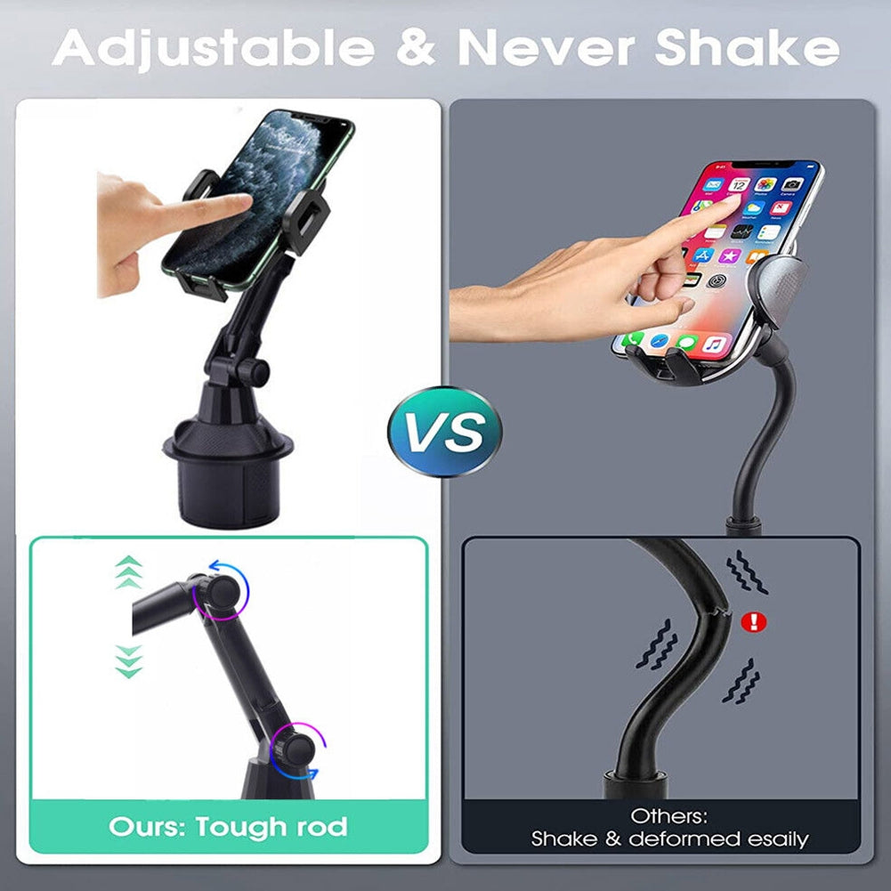 Cup Holder Phone Mount For Car Expandable Base Height Adjustable Stable Rotatable Holder For Cars SUVs Trucks black red - Premium Car Mounts & Holders from Rapidvehicles - Just $21.99! Shop now at Rapidvehicles