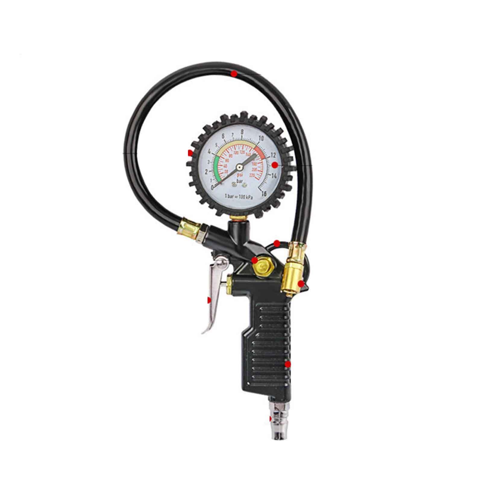 Tire Inflator Pointer Tire Pressure Gauge 220bar Self Locking - Premium OBD & Diagnostic Tools from Rapidvehicles - Just $25.19! Shop now at Rapidvehicles