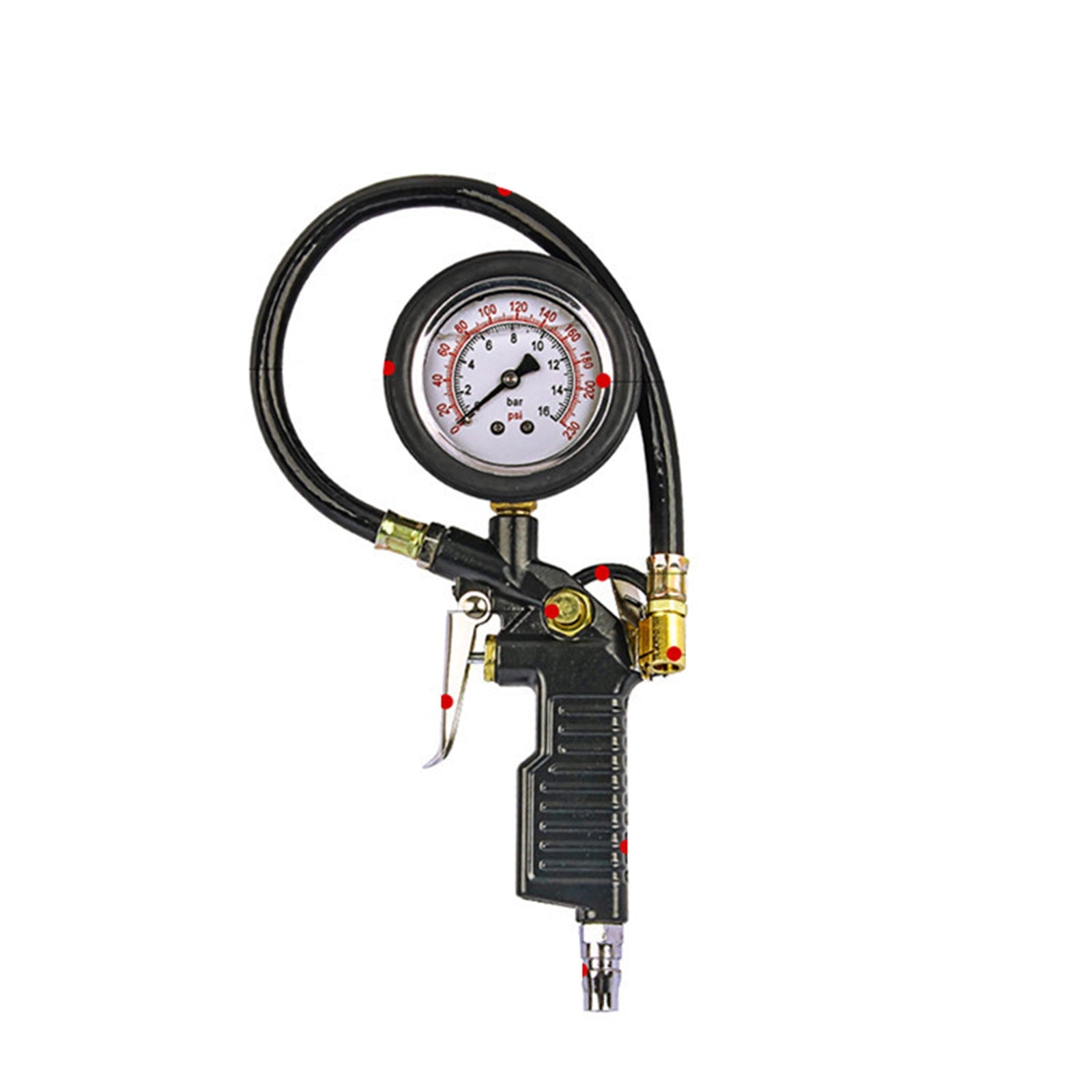 Tire Air Pressure Gauge Inflator Deflator With Rubber Hose 220bar Air Pump Compressor For RV Car Motorcycle Bike black - Premium OBD & Diagnostic Tools from Rapidvehicles - Just $28.99! Shop now at Rapidvehicles