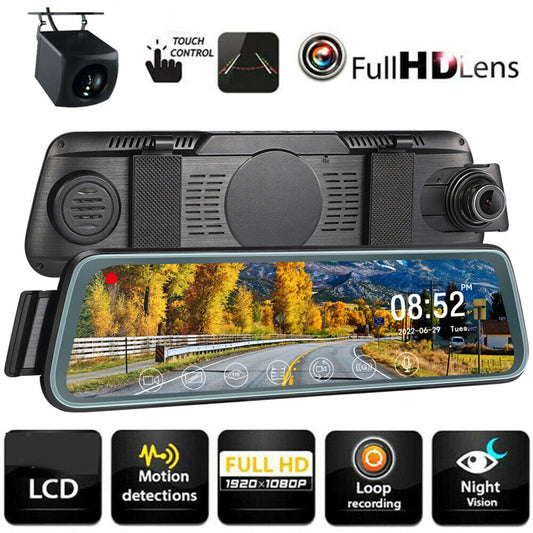 1080P High-Definition Car Dvr Front Rear Dual Dash Cam 10-Inch - Premium Car DVR from Rapidvehicles - Just $73.79! Shop now at Rapidvehicles