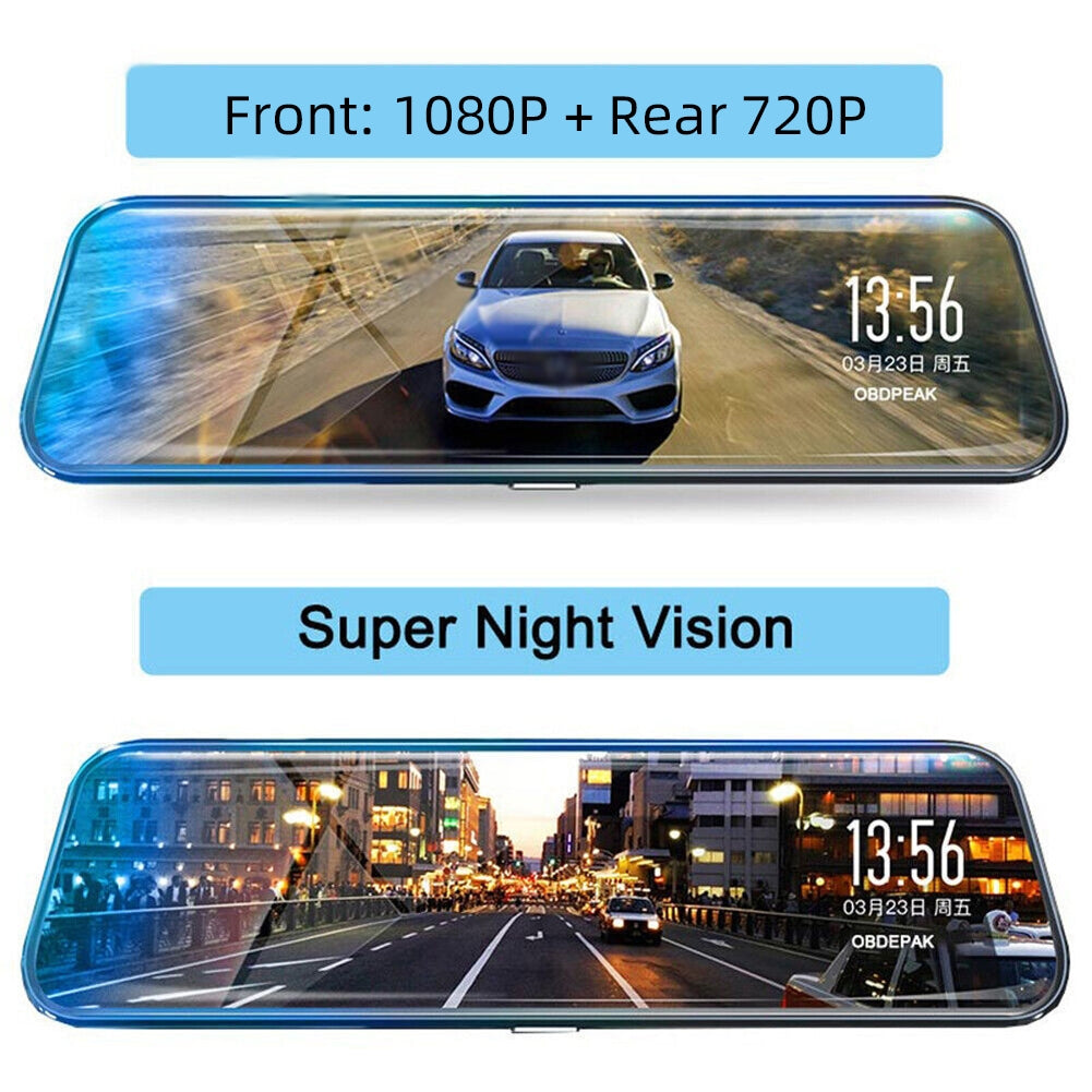 1080P High-Definition Car Dvr Front Rear Dual Dash Cam 10-Inch - Premium Car DVR from Rapidvehicles - Just $73.79! Shop now at Rapidvehicles