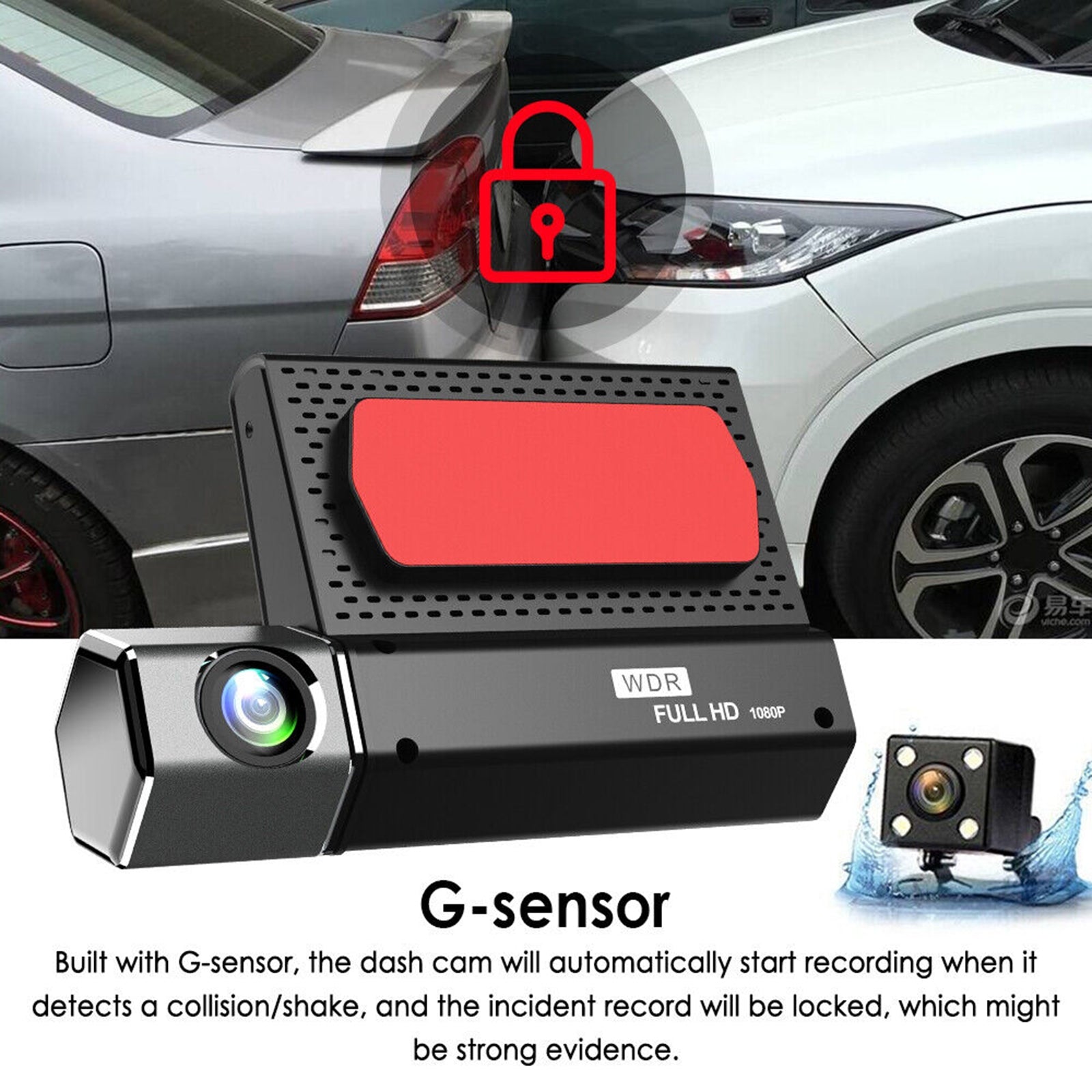 1080P 3 Lens Dash Cam Car Dvr 3.0 Inch HD Ips Screen Wide Angle Rearview Video Recorder Camera G-Sensor Black - Premium Car Rear View Camera from Rapidvehicles - Just $45.17! Shop now at Rapidvehicles