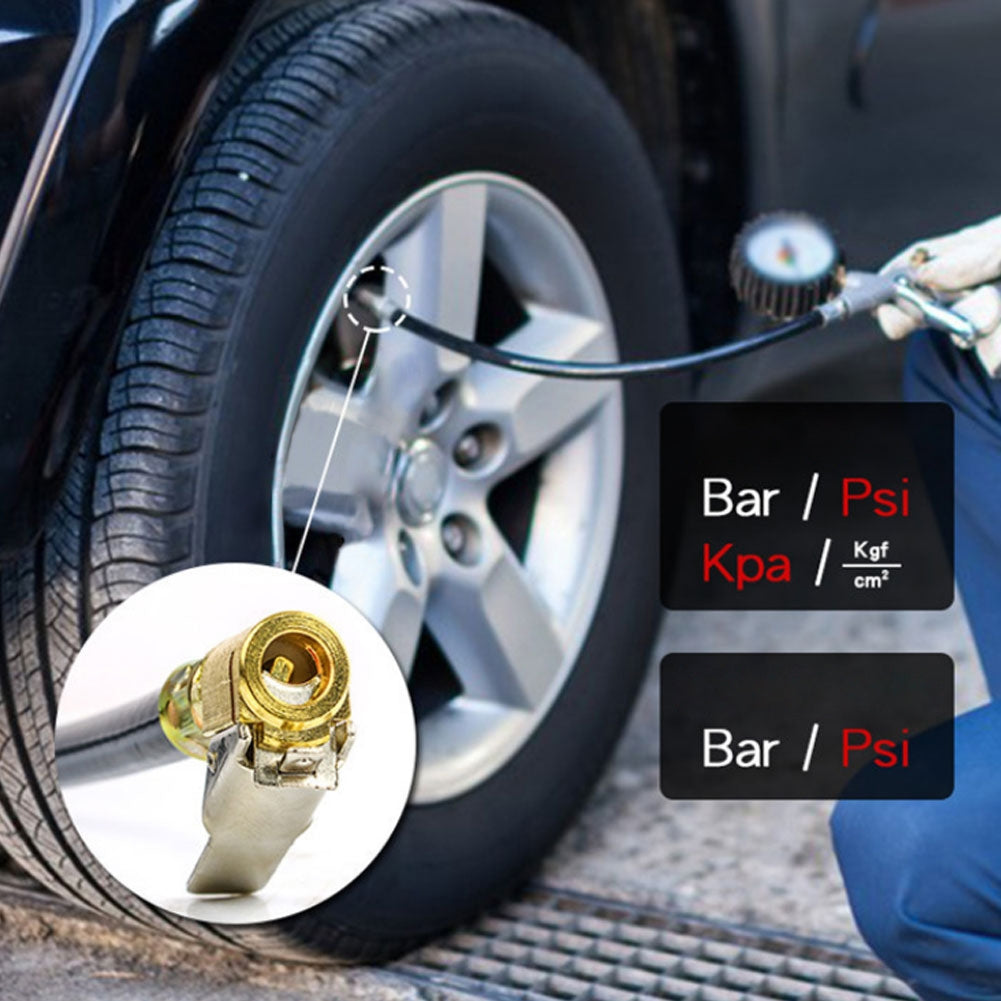 Digital Tire Inflator With Pressure Gauge Air Chuck With Rubber Hose Quick Connect Coupler Car Accessories. black - Premium OBD & Diagnostic Tools from Rapidvehicles - Just $31.99! Shop now at Rapidvehicles