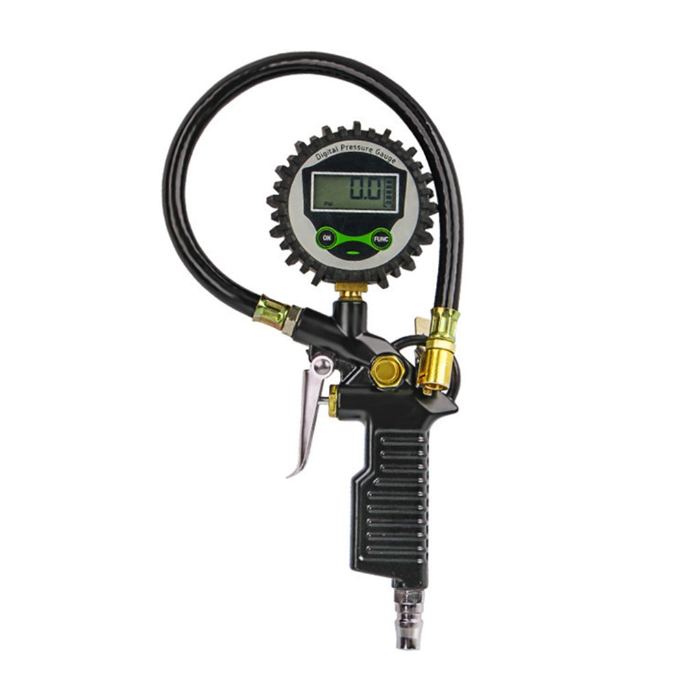 Digital Tire Inflator With Pressure Gauge Air Chuck With Rubber Hose Quick Connect Coupler Car Accessories. black - Premium OBD & Diagnostic Tools from Rapidvehicles - Just $31.99! Shop now at Rapidvehicles