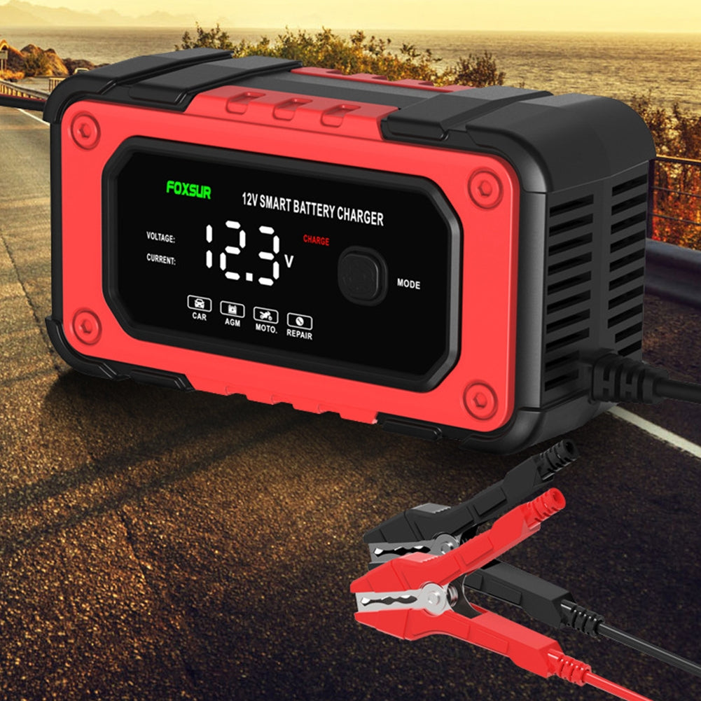 Car Battery Charger 12V 6-Amp Fully Automatic Smart Battery Charger Screen Display Trickle Charger Maintainer AU Plug - Premium Motorcycle Accessories from Rapidvehicles - Just $36.99! Shop now at Rapidvehicles