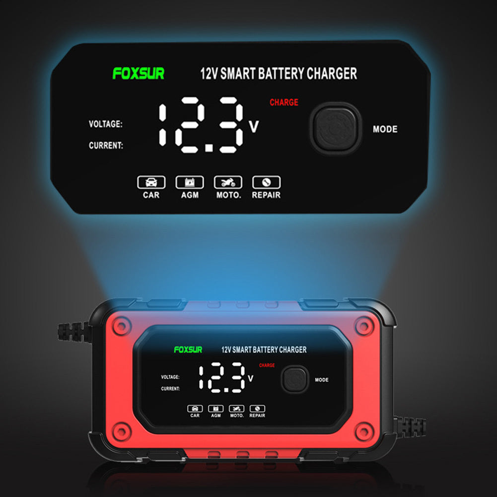 Car Battery Charger 12V 6-Amp Fully Automatic Smart Battery Charger Screen Display Trickle Charger Maintainer AU Plug - Premium Motorcycle Accessories from Rapidvehicles - Just $36.99! Shop now at Rapidvehicles