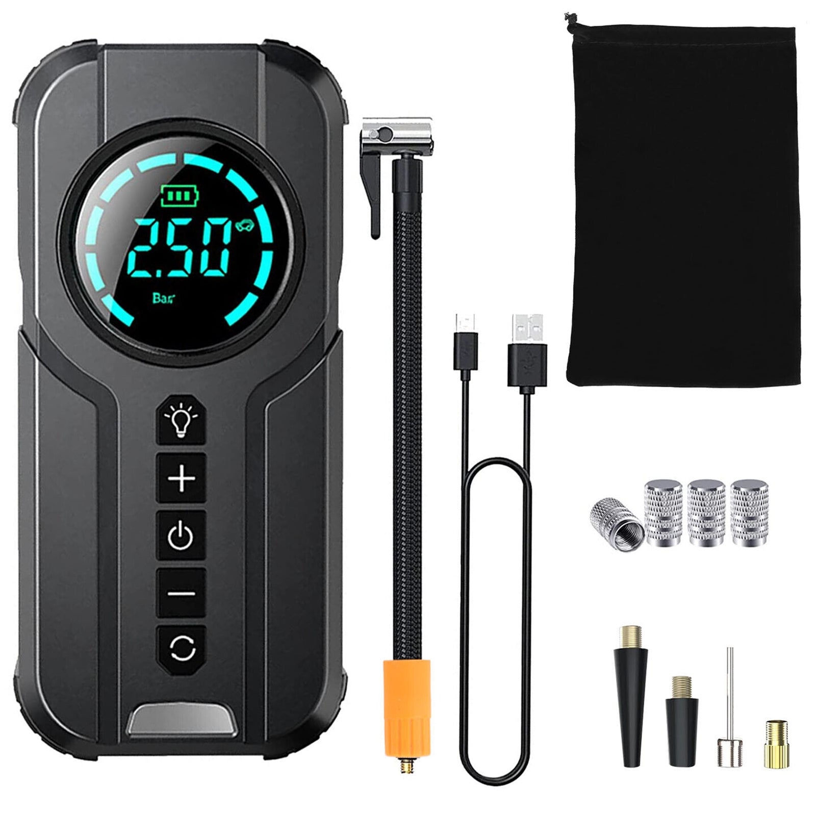 150psi Tire Inflator Air Compressor Lcd Display Cordless Portable Air Pump for Motorcycle Bike Ball without Battery - Premium Other Car Tools from Rapidvehicles - Just $51.87! Shop now at Rapidvehicles