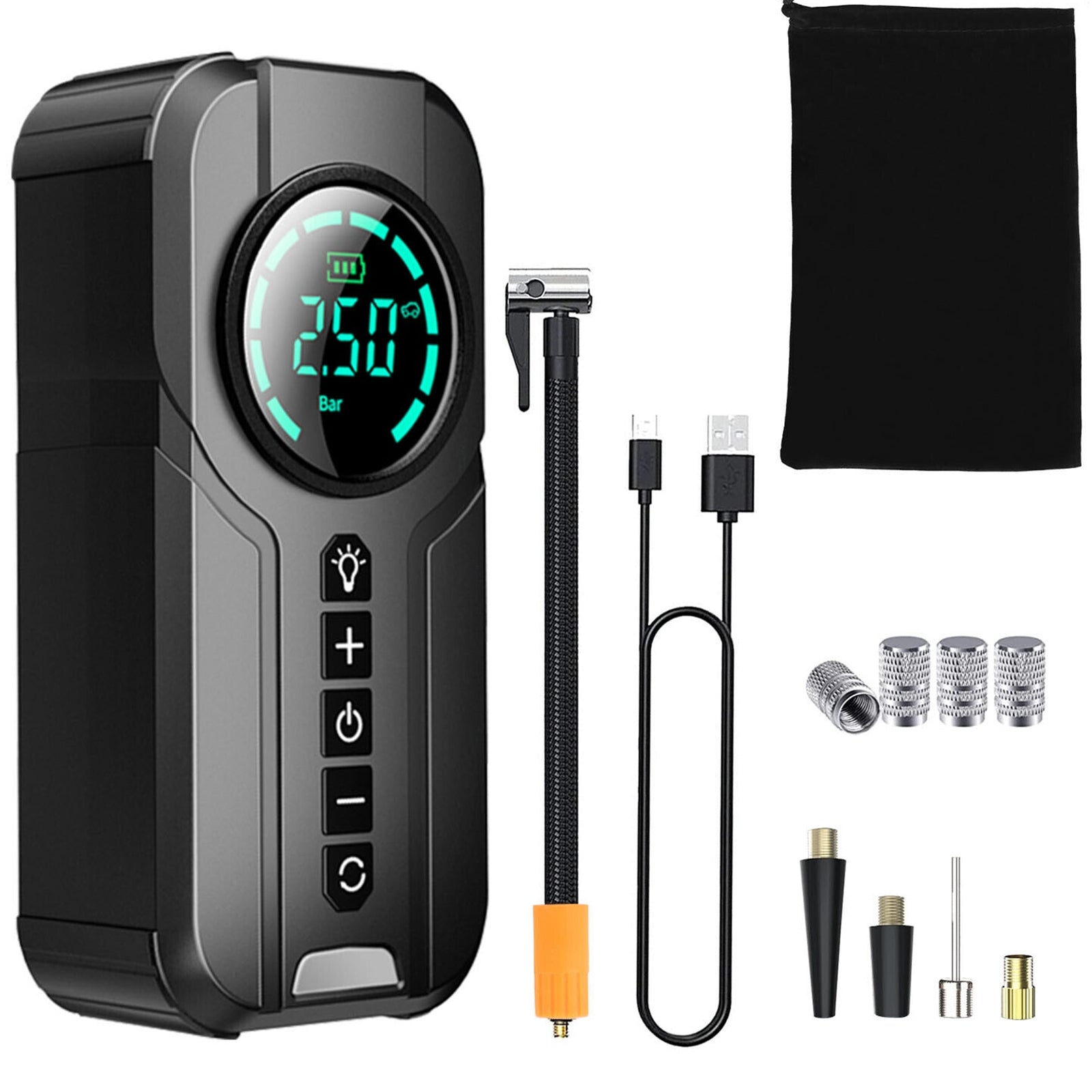 150psi Tire Inflator Air Compressor Lcd Display Cordless Portable Air Pump for Motorcycle Bike Ball without Battery - Premium Other Car Tools from Rapidvehicles - Just $51.87! Shop now at Rapidvehicles