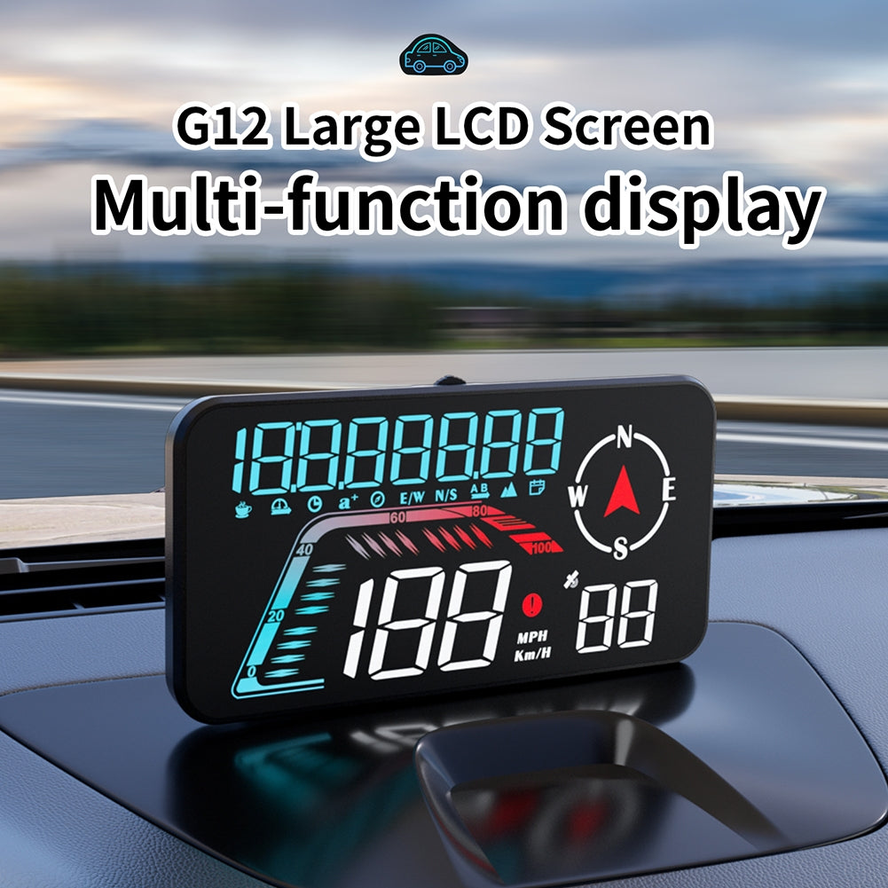 G12 Car Digital Head-Up Display 5.5-Inch GPS Over-Speed Alarm Speedometer Colorful - Premium Other Car Electronics from Rapidvehicles - Just $46.89! Shop now at Rapidvehicles