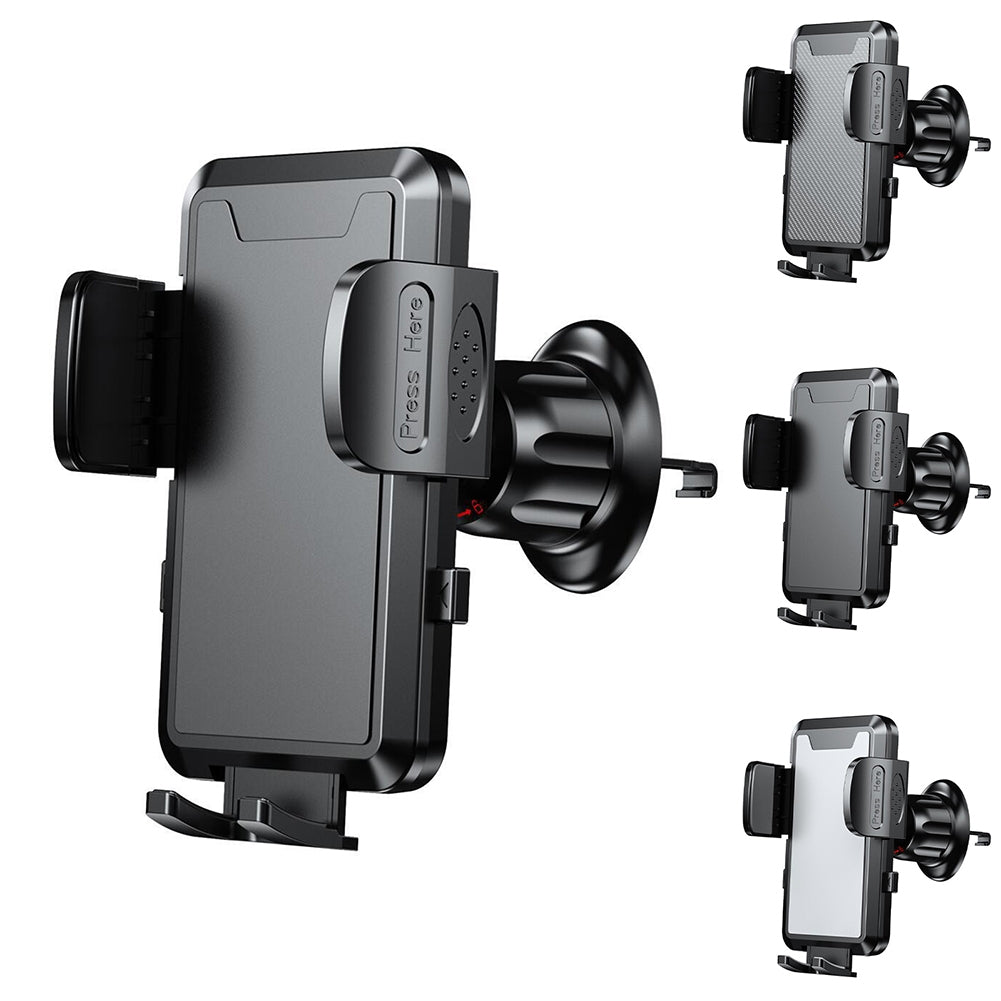 Car Phone Holder Vent Mount 360 Rotate Hands Free Cell Phone Holder Air Vent Automobile Cradle For All Smartphone black - Premium Car Mounts & Holders from Rapidvehicles - Just $19.99! Shop now at Rapidvehicles