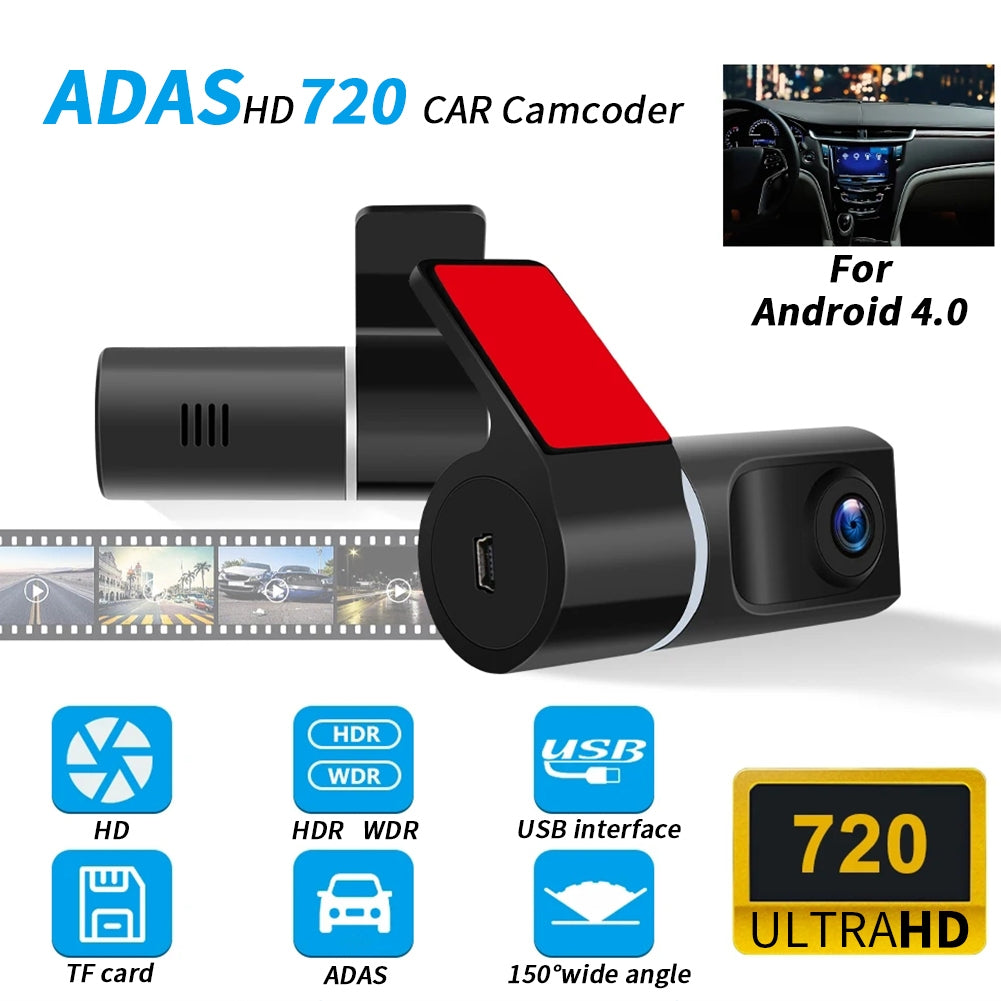 ADAS USB DVR Camera 150 Wide Angle Dash Cam Loop Recording - Premium Car DVR from Rapidvehicles - Just $40.49! Shop now at Rapidvehicles