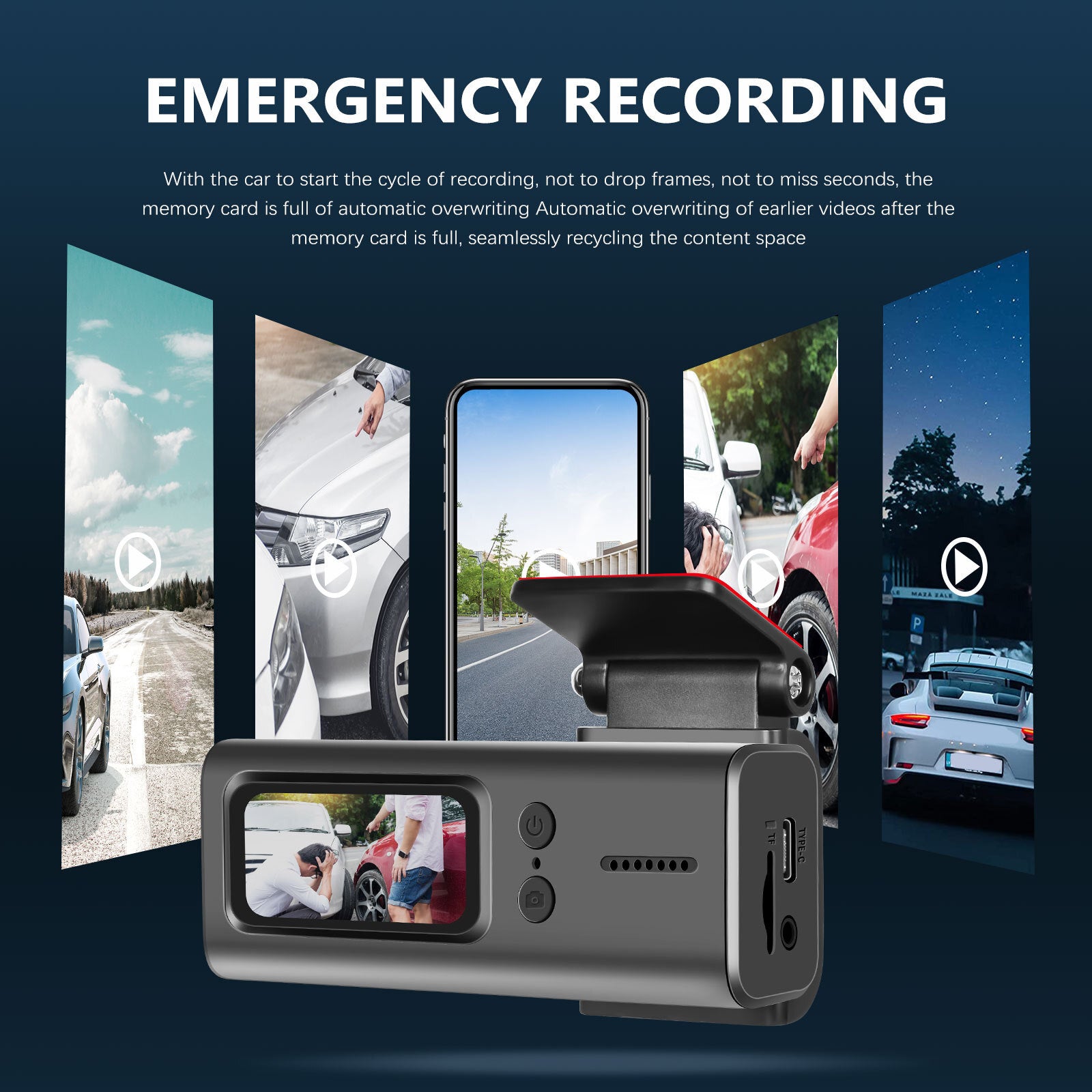 Dash Cam WiFi Car Camera 1080P Dash Camera 1.5 Inch Super Night Vision Loop Recording G-Sensor 150 Wide Angle Black - Premium Car DVR from Rapidvehicles - Just $57.03! Shop now at Rapidvehicles