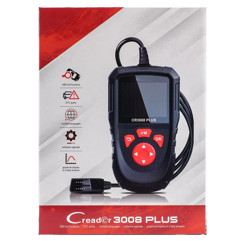 CR3008 PLUS Car Diagnostic Tool OBD 2 Multi Code Scanner LED Screen MIL Tester Compatible for Windows Black - Premium OBD & Diagnostic Tools from Rapidvehicles - Just $89.99! Shop now at Rapidvehicles