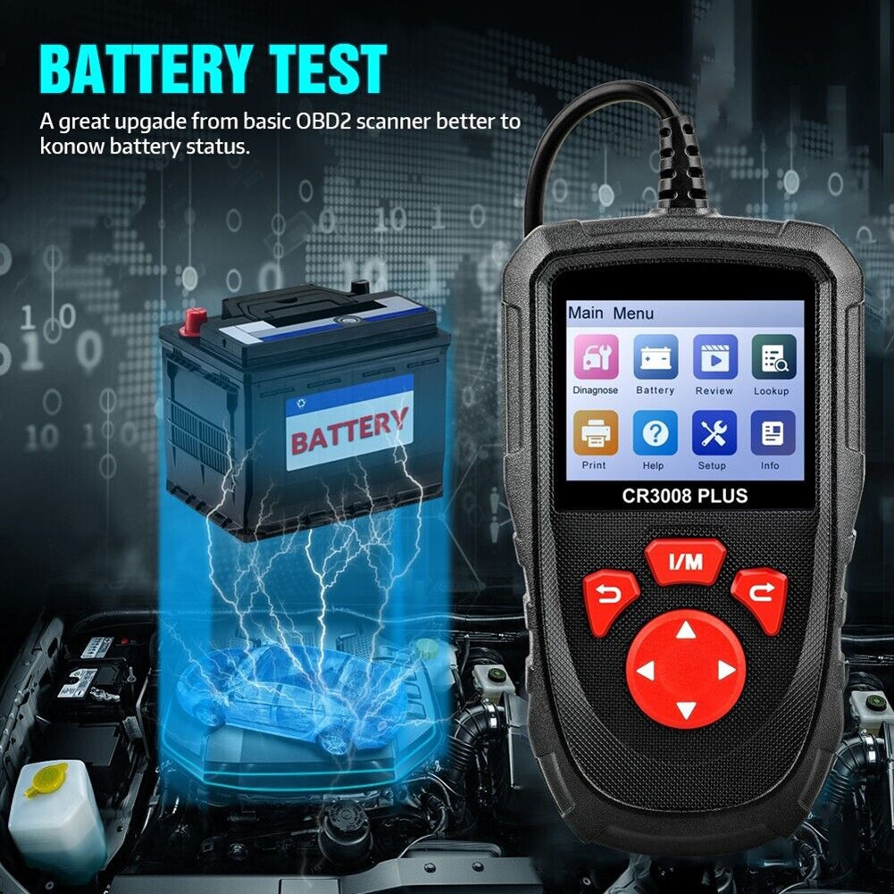 CR3008 PLUS Car Diagnostic Tool OBD 2 Multi Code Scanner LED Screen MIL Tester Compatible for Windows Black - Premium OBD & Diagnostic Tools from Rapidvehicles - Just $89.99! Shop now at Rapidvehicles