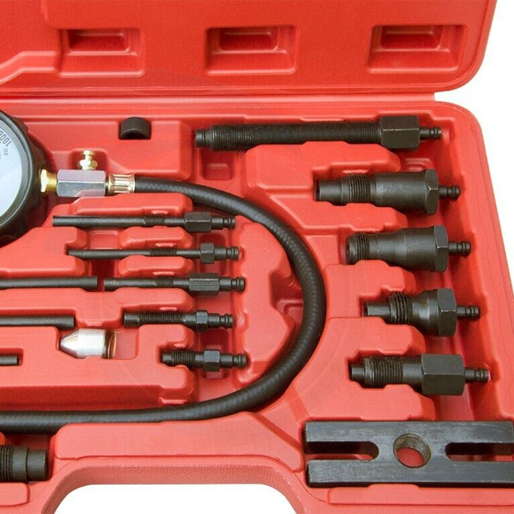 Professional Diesel Engine Cylinder Compression Tester 1000PSI Pressure Detector Automotive Tool Gauge Test Kit Red - Premium OBD & Diagnostic Tools from Rapidvehicles - Just $91.99! Shop now at Rapidvehicles