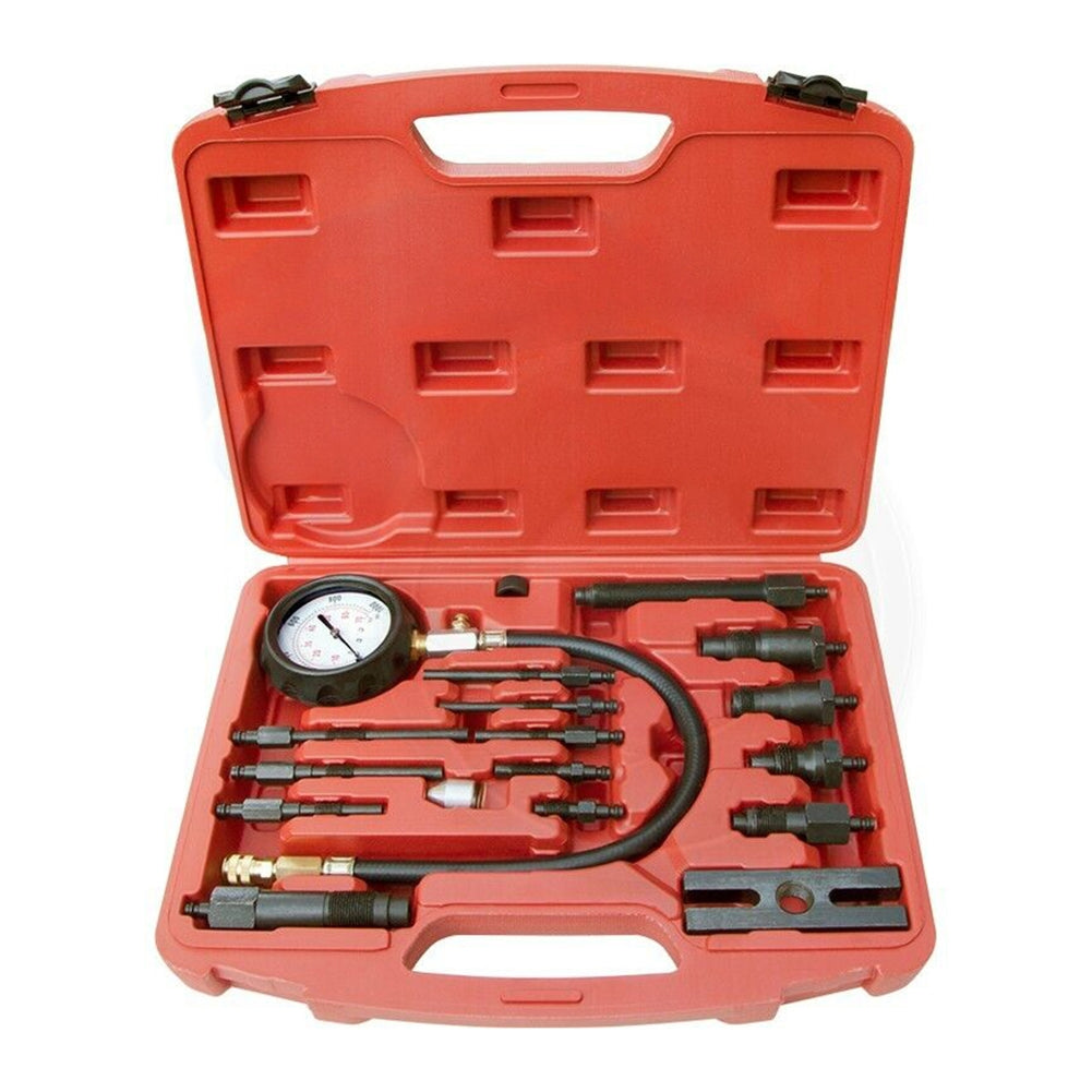 Professional Diesel Engine Cylinder Compression Tester 1000PSI Pressure Detector Automotive Tool Gauge Test Kit Red - Premium OBD & Diagnostic Tools from Rapidvehicles - Just $91.99! Shop now at Rapidvehicles