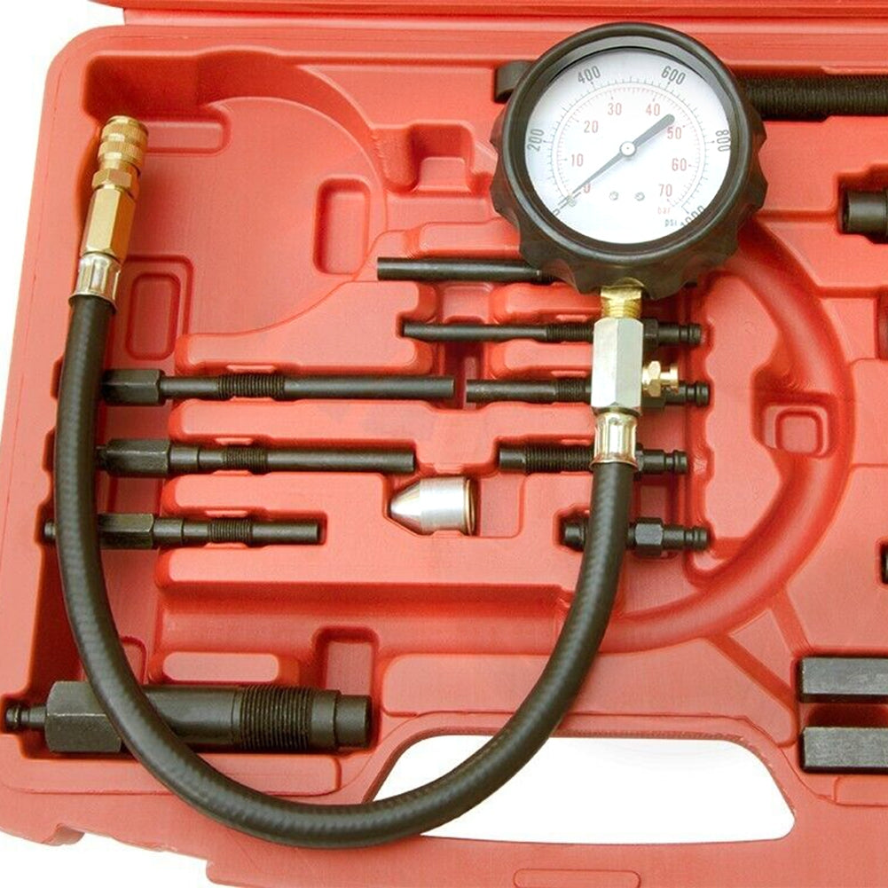 Professional Diesel Engine Cylinder Compression Tester 1000PSI Pressure Detector Automotive Tool Gauge Test Kit Red - Premium OBD & Diagnostic Tools from Rapidvehicles - Just $91.99! Shop now at Rapidvehicles