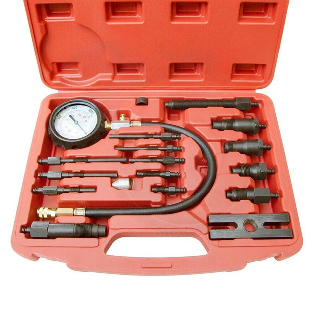 Professional Diesel Engine Cylinder Compression Tester 1000PSI Pressure Detector Automotive Tool Gauge Test Kit Red - Premium OBD & Diagnostic Tools from Rapidvehicles - Just $91.99! Shop now at Rapidvehicles