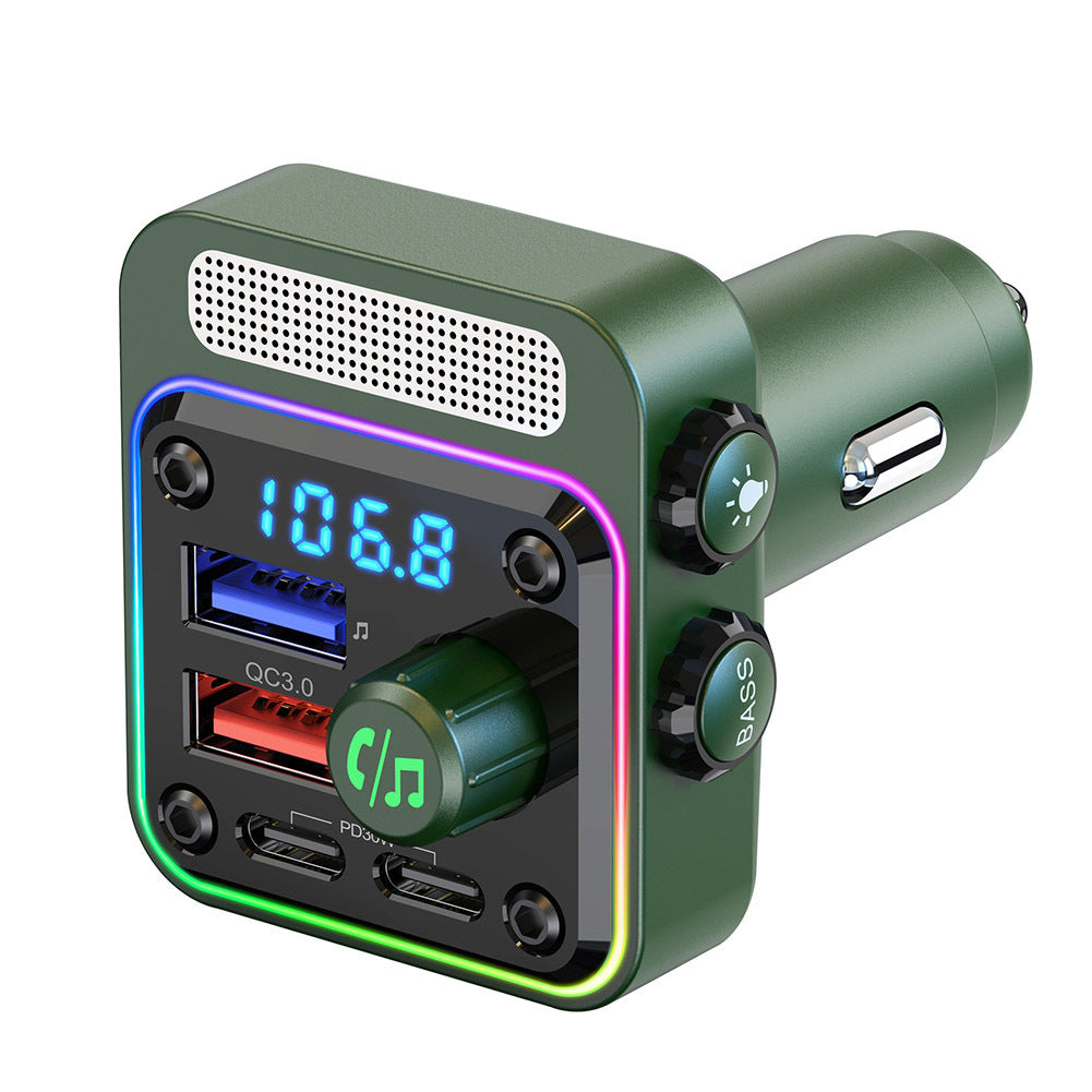 BC91 FM Transmitter For Car Dual PD QC3.0 Fast Car Charger HIFI MP3 Player Wireless FM Radio Kit Hands-Free Call green - Premium Car Chargers from Rapidvehicles - Just $29.99! Shop now at Rapidvehicles