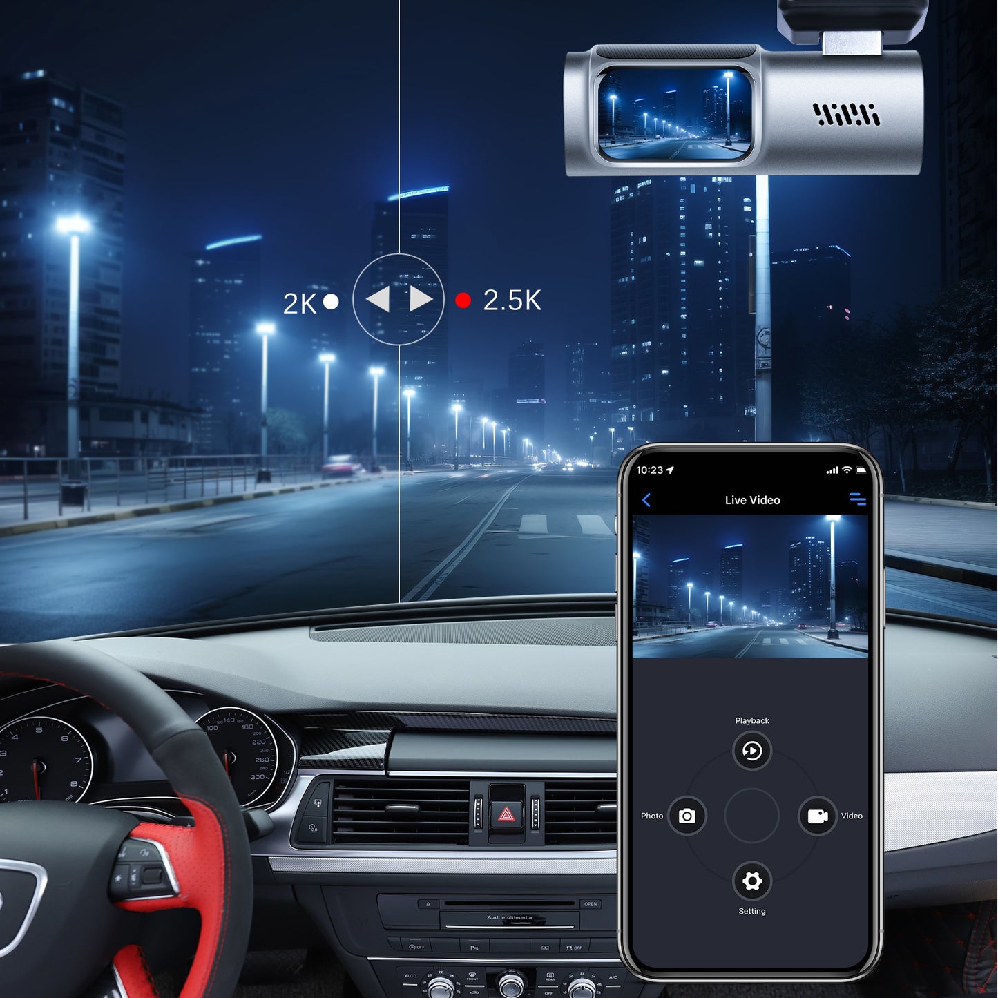 Dash Cam Car Camera 1.5 Inch High-definition IPS Screen Loop - Premium Car DVR from Rapidvehicles - Just $66.90! Shop now at Rapidvehicles