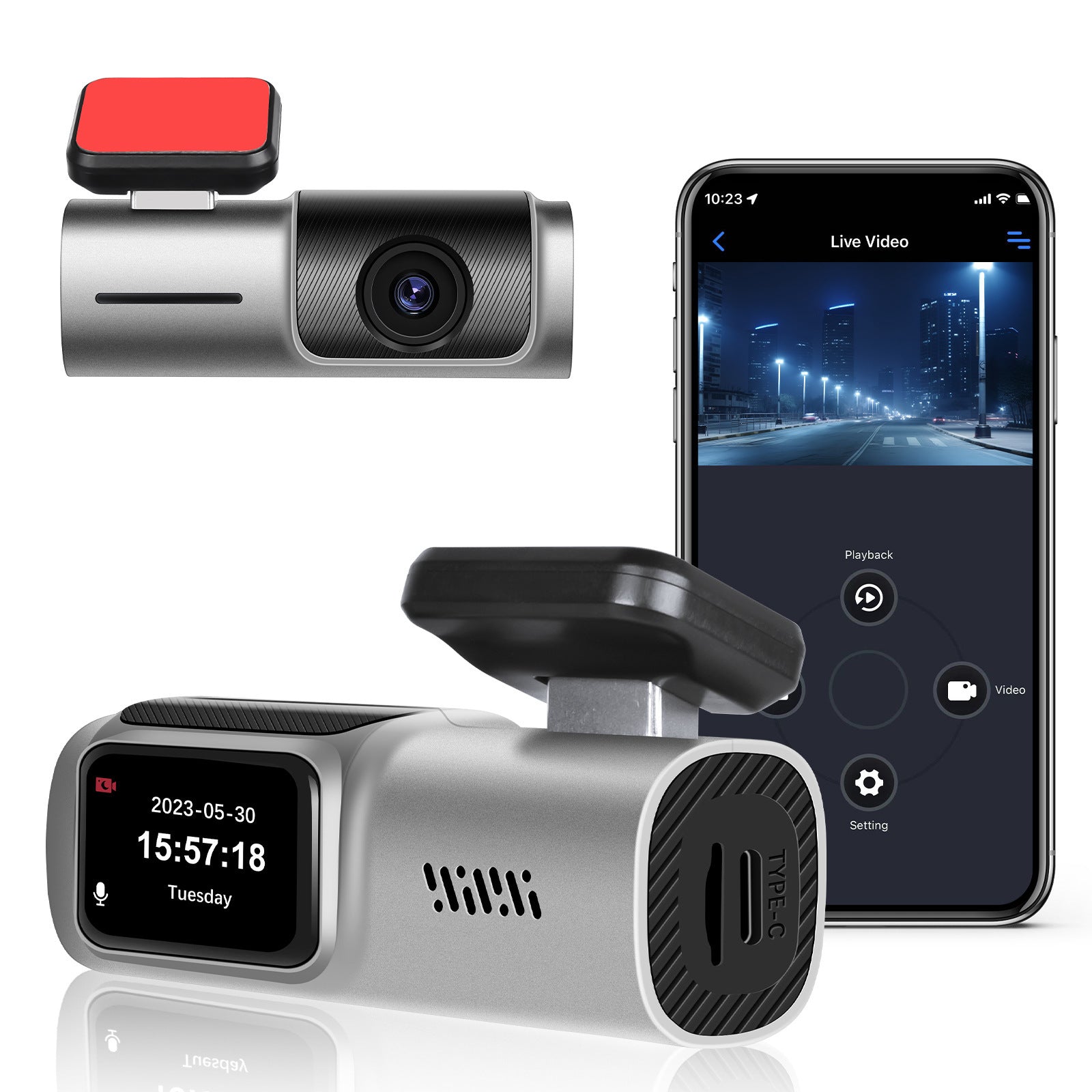 Dash Cam Car Camera 1.5 Inch High-definition IPS Screen Loop Recording WDR 150 Degree Wide Angle - Premium Car DVR from Rapidvehicles - Just $66.90! Shop now at Rapidvehicles