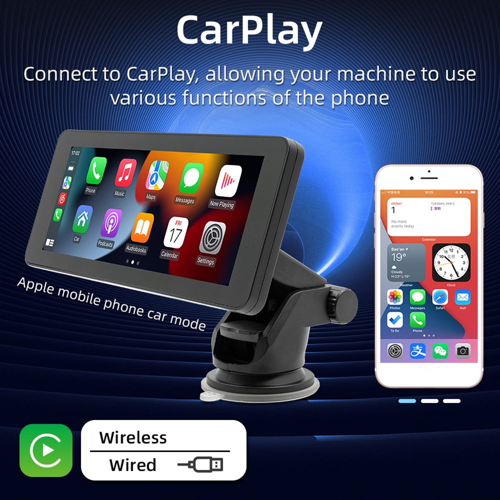 Portable Car Stereo Wireless Compatible for Carplay Android Auto - Premium Other Car Electronics from Rapidvehicles - Just $85.99! Shop now at Rapidvehicles