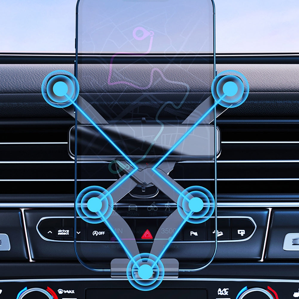 Phone Mount For Car Vent Cell Phone Holder Hands Free Cradle Universal For 4.7-6.8 Inch Smartphone Gravity Automatic Locking Automobile Cradles Compatible For IOS / Android Systems blue - Premium Car Mounts & Holders from Rapidvehicles - Just $15.99! Shop now at Rapidvehicles