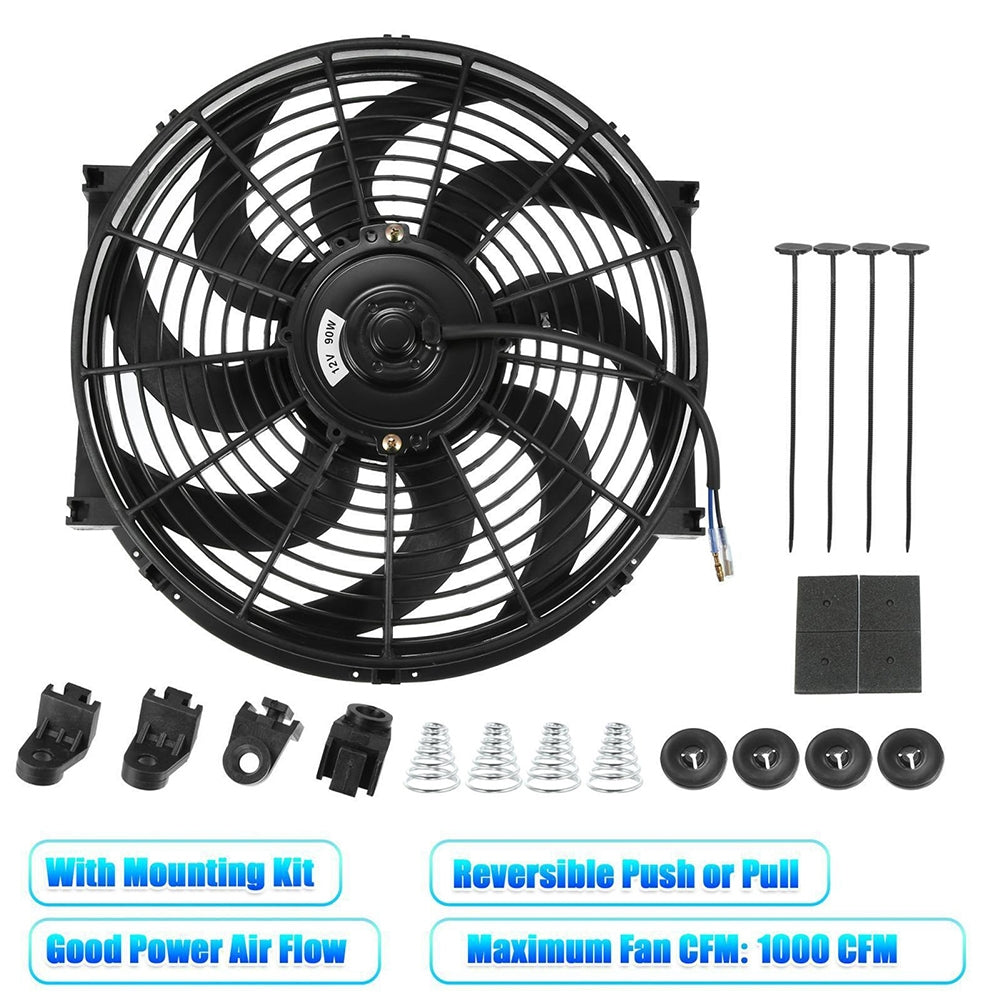 Universal Electric Car Radiator Cooling Fan High Performance 12V - Premium Car Organizers from Rapidvehicles - Just $86.39! Shop now at Rapidvehicles