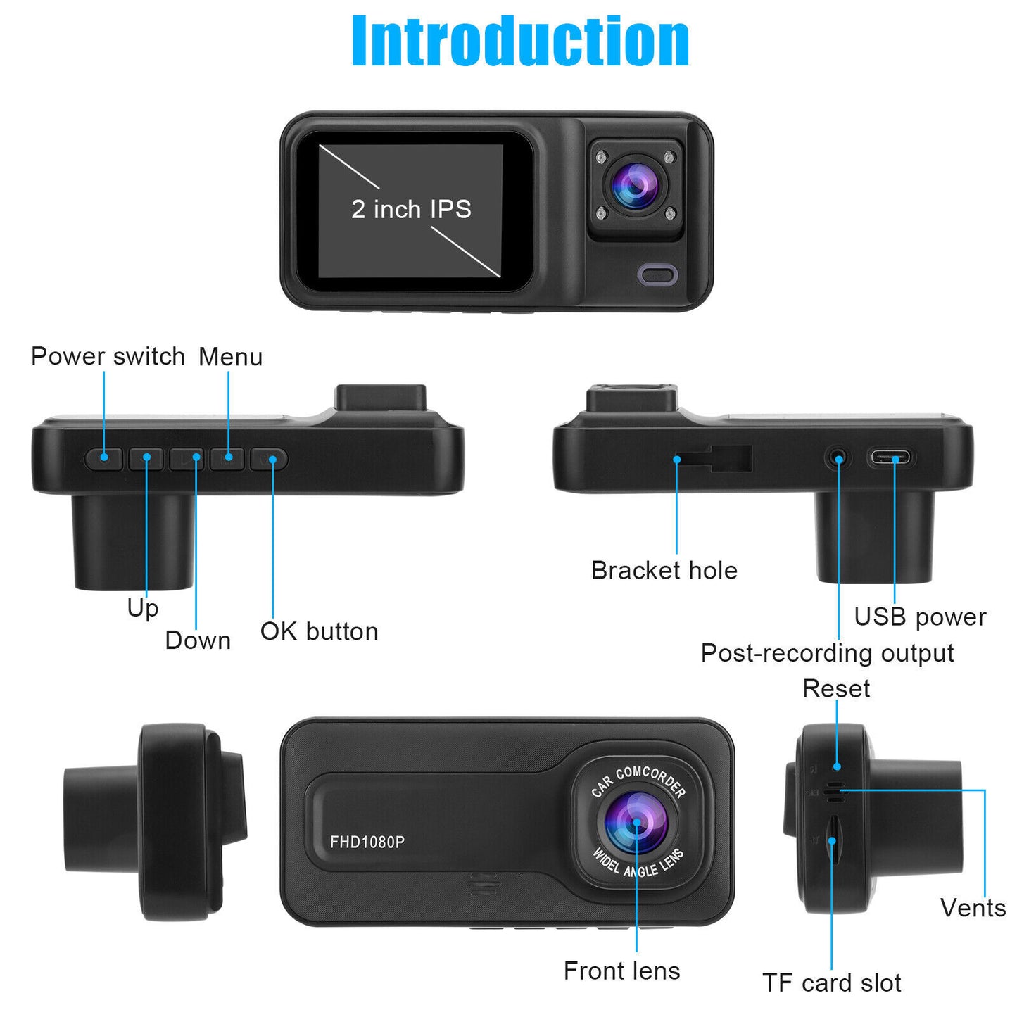 3 Channel Dash Cam 1080P Front 720P Cab 480P Rear Triple Dash - Premium Car DVR from Rapidvehicles - Just $55.99! Shop now at Rapidvehicles