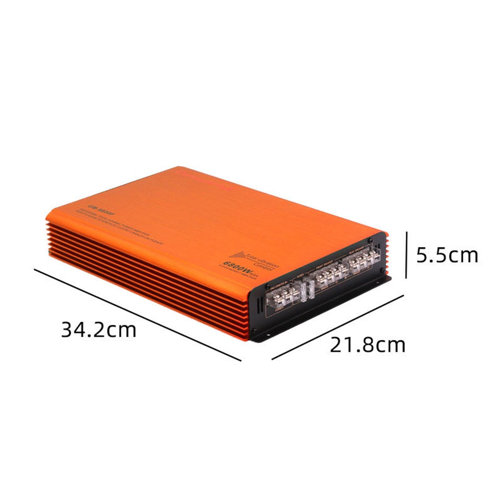 4-Channel Car Amplifier 9800 4x100W Audio Power Amplifier 4 Ohm Stable 90d 10HZ-30khz Stereo Audio Speaker Orange Black - Premium Other Car Electronics from Rapidvehicles - Just $105.15! Shop now at Rapidvehicles