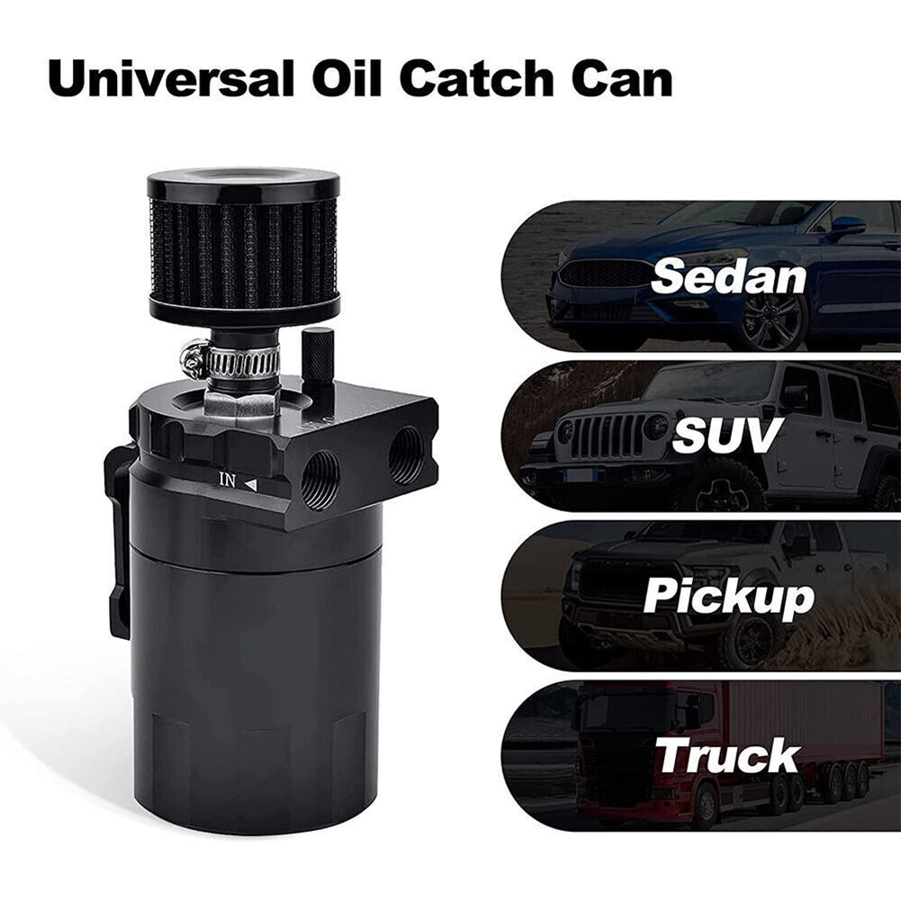 300ML Oil Catch Can Kit Universal Aluminum Oil Separator Catch - Premium Car Organizers from Rapidvehicles - Just $49.99! Shop now at Rapidvehicles