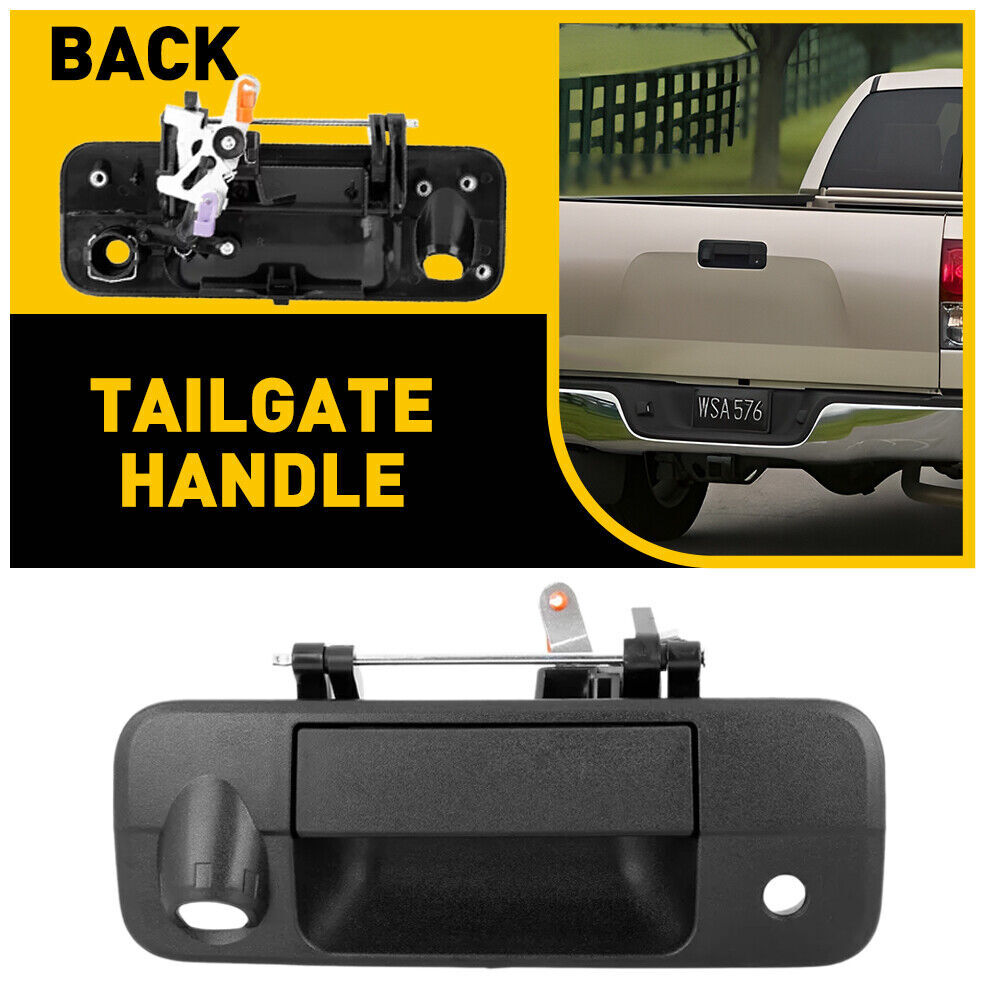 Outer Rear Tailgate Handle Replacement Tailgate Latch With Rear Camera Hole OE 69090-0C051 81214 TO1915119 Automobile Exterior Accessories black - Premium Other Exterior Parts from Rapidvehicles - Just $33.38! Shop now at Rapidvehicles