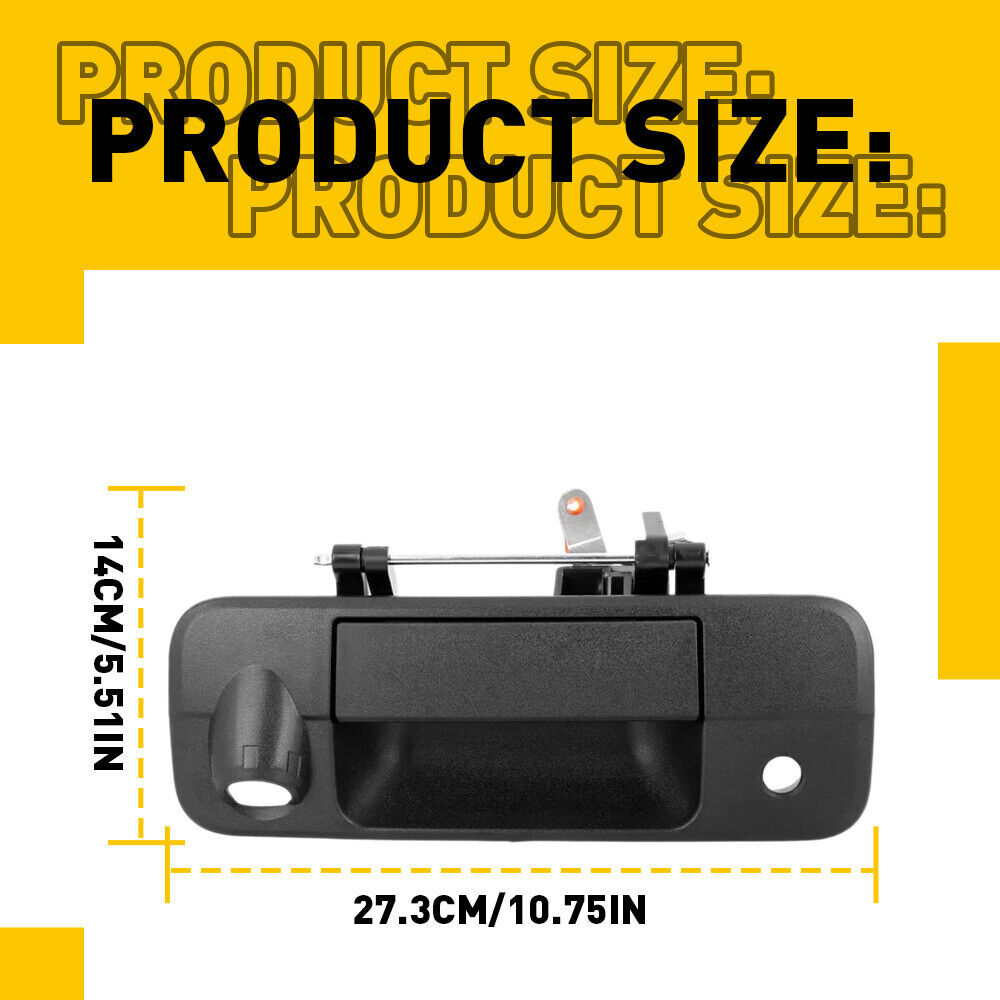 Outer Rear Tailgate Handle Replacement Tailgate Latch With Rear Camera Hole OE 69090-0C051 81214 TO1915119 Automobile Exterior Accessories black - Premium Other Exterior Parts from Rapidvehicles - Just $33.38! Shop now at Rapidvehicles