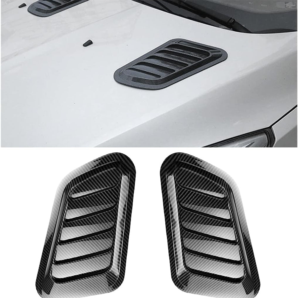 Universal Air Flow Intake Hood Scoop Bonnet Vent Cover Sticker Window Frame Design Hood Vent Sticker Cover Decoration Left And Right Pack Of 2 black - Premium Other Exterior Parts from Rapidvehicles - Just $16.95! Shop now at Rapidvehicles