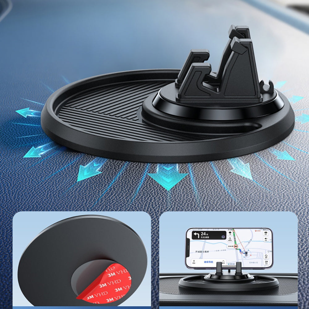 Dashboards Car Phone Holder 360 Degree Rotating Stand Slip Free Phone Mount Silicone Mat Washable Dashboards GPS Navigation Devices Bracket black - Premium Car Mounts & Holders from Rapidvehicles - Just $22.99! Shop now at Rapidvehicles