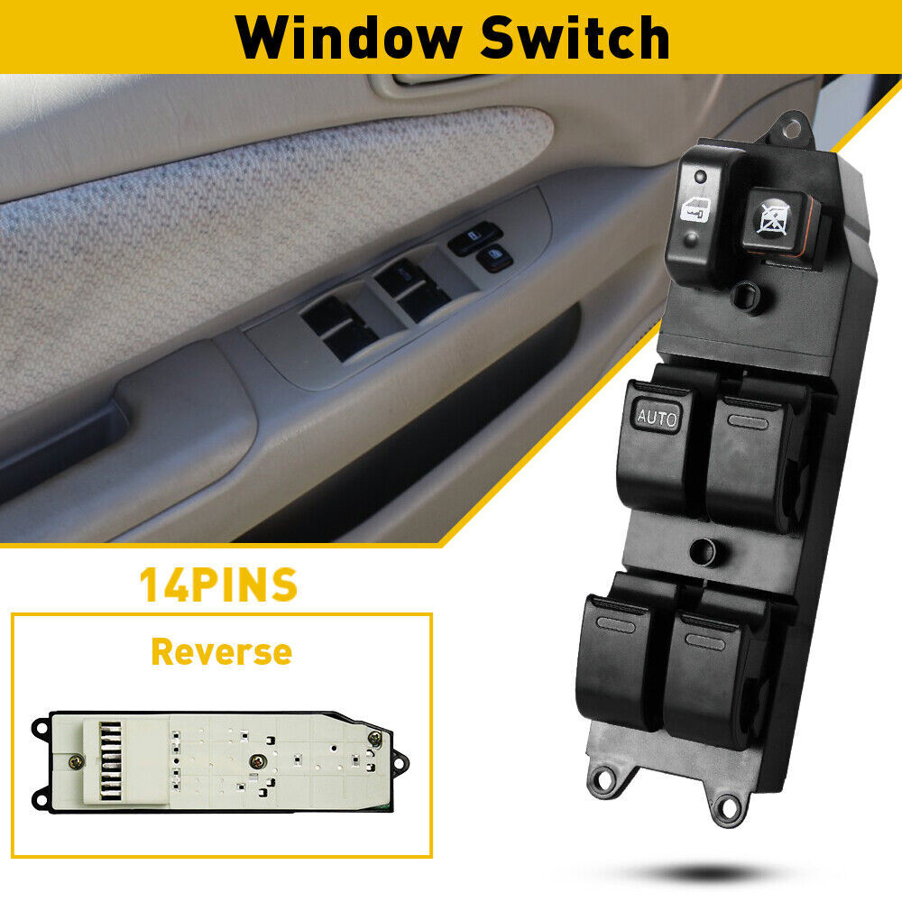 84820-60090 Master Power Window Door Control Switch Window Regulator Compatible For 2000-2005 Echo 1998-2002 Chevrolet Replaces 84820-aa011 84820-04020 black - Premium Car Organizers from Rapidvehicles - Just $29.98! Shop now at Rapidvehicles