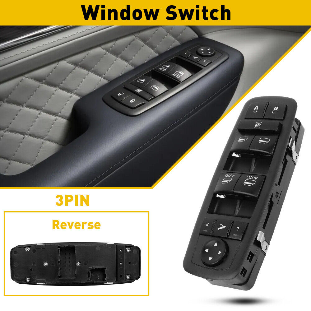 Driver Side Power Window Switch Replacement SM1871 DWS1834 68110872AA 68298872AA Automobile Window Regulator Control Switch Button Accessories black - Premium Car Organizers from Rapidvehicles - Just $37.60! Shop now at Rapidvehicles