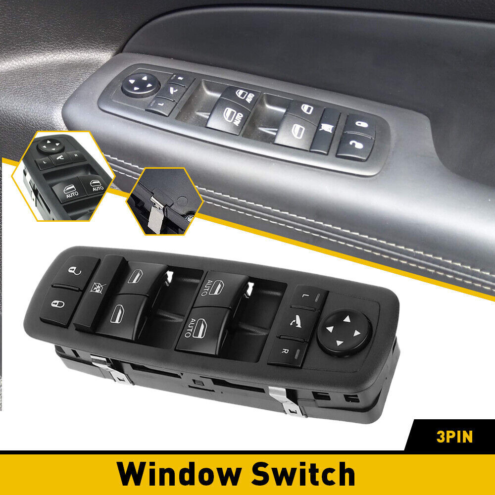 Driver Side Power Window Switch Replacement SM1871 DWS1834 68110872AA 68298872AA Automobile Window Regulator Control Switch Button Accessories black - Premium Car Organizers from Rapidvehicles - Just $37.60! Shop now at Rapidvehicles