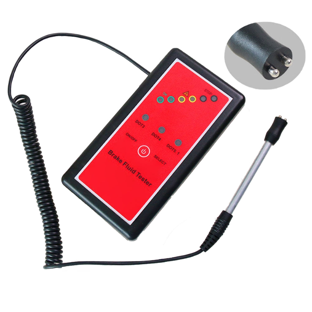 Brake Fluid Liquid Tester Automotive Brake Fluid Content Detector DOT3 DOT4 DOT5.1 Brake Liquid Vehicle Diagnostic Testing Tool LED Indicator Light Displays red - Premium OBD & Diagnostic Tools from Rapidvehicles - Just $31.99! Shop now at Rapidvehicles