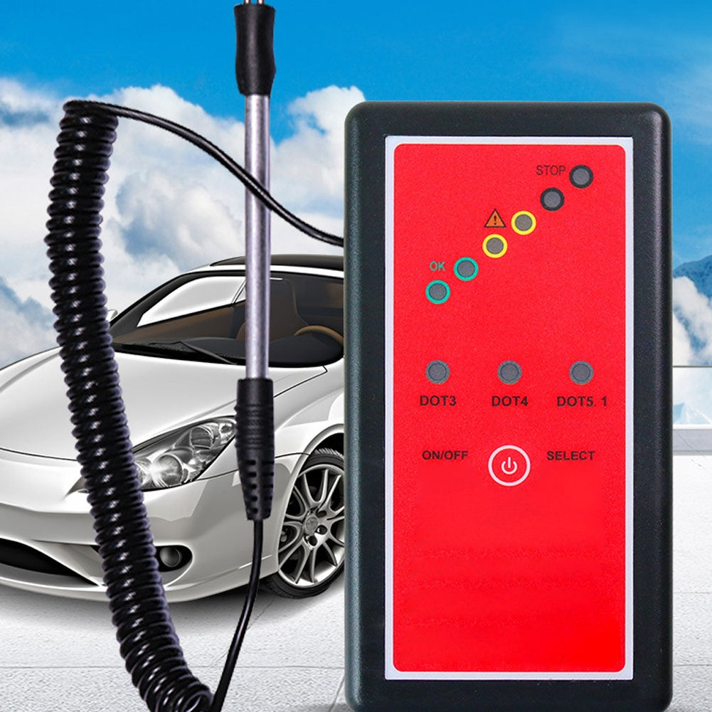 Brake Fluid Liquid Tester Automotive Brake Fluid Content Detector DOT3 DOT4 DOT5.1 Brake Liquid Vehicle Diagnostic Testing Tool LED Indicator Light Displays red - Premium OBD & Diagnostic Tools from Rapidvehicles - Just $31.99! Shop now at Rapidvehicles