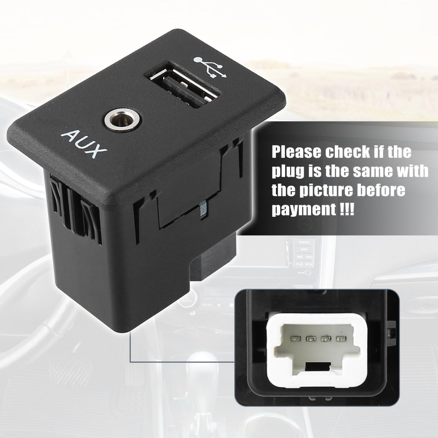 USB Port Socket Auxiliary Jack 4 Pins Audio Video Jack Compatible - Premium Car Organizers from Rapidvehicles - Just $46.99! Shop now at Rapidvehicles