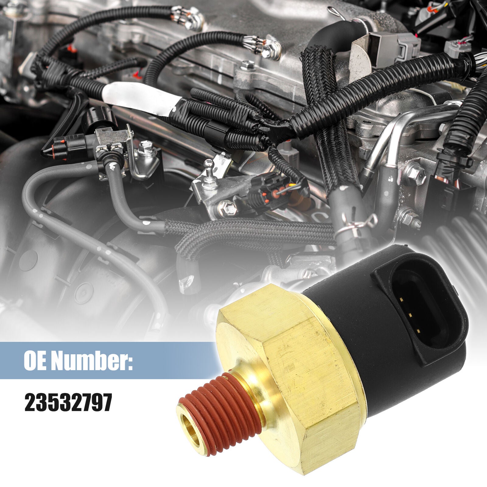 3 Pins Car Oil Pressure Switch Sensor M14x1.5 Thread Engine Oil Pressure Sender Unit Compatible For Detroit Diesel Engine 50 60 Series Replace 23532797 black - Premium Car Organizers from Rapidvehicles - Just $31.49! Shop now at Rapidvehicles