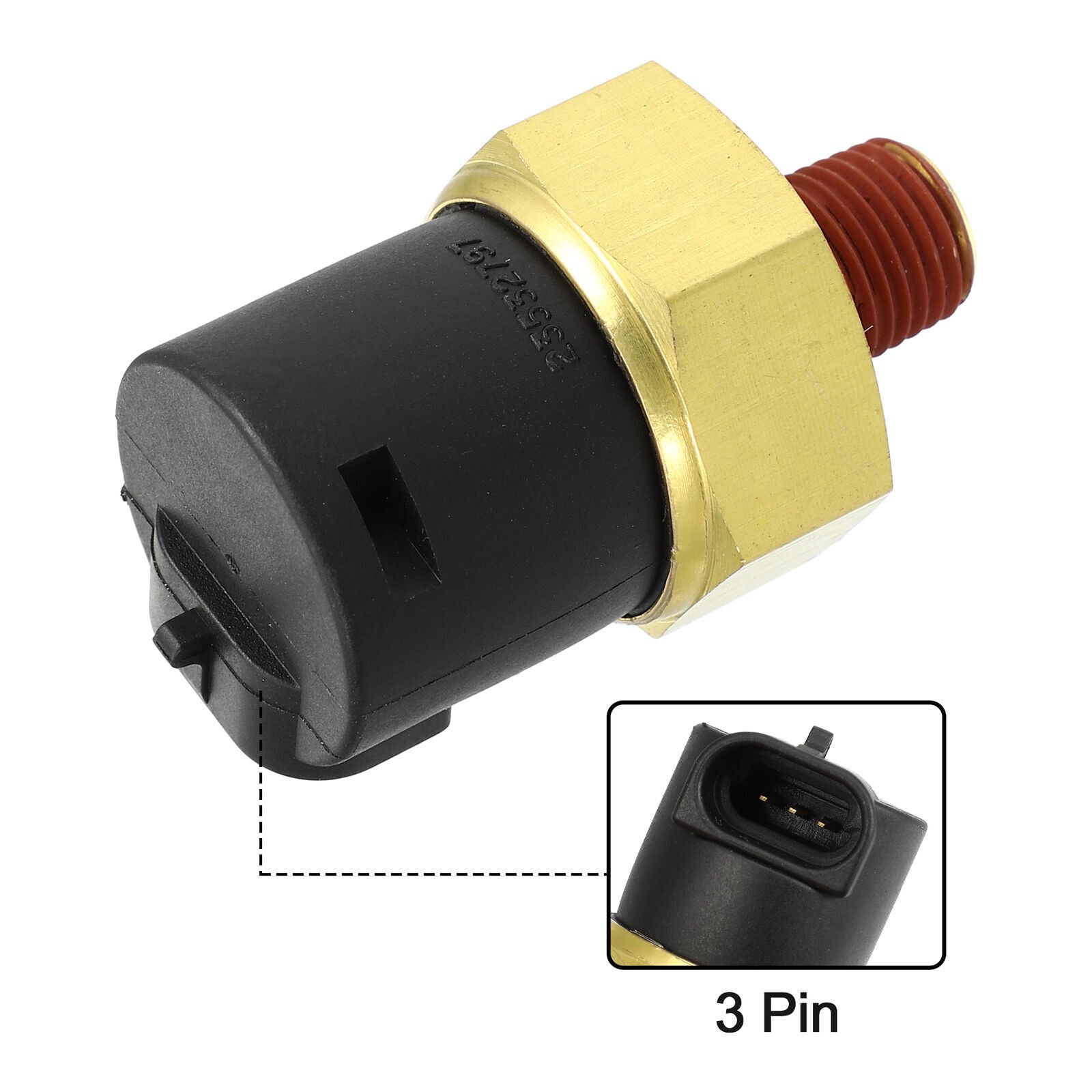 3 Pins Car Oil Pressure Switch Sensor M14x1.5 Thread Engine Oil Pressure Sender Unit Compatible For Detroit Diesel Engine 50 60 Series Replace 23532797 black - Premium Car Organizers from Rapidvehicles - Just $31.49! Shop now at Rapidvehicles