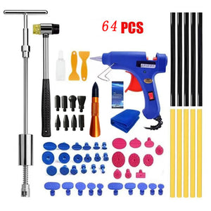 64Pcs Auto Dent Puller Kit, Paintless Dent Removal Tap Down Tools With Replacement Heads, T-bar Dent Puller, Glue Stick Heating Handle, Dent Repair Kit For Refrigerator 64 pieces - Premium Scratch Repair from Rapidvehicles - Just $60.99! Shop now at Rapidvehicles