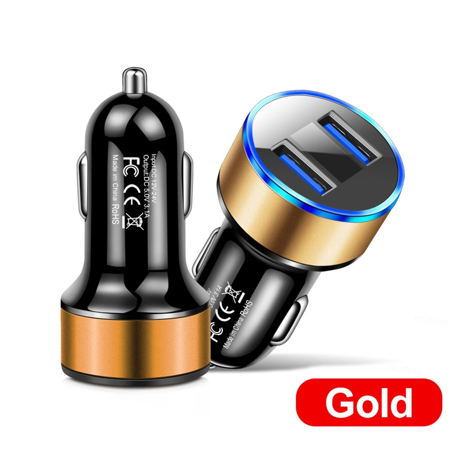 Car Charger Dual Port USB Fast Charging Adapter For Mobile Phones Tablets LED Display Circuit Protection 12V/24V Universal For Most Vehicles silver - Premium Car Chargers from Rapidvehicles - Just $10.41! Shop now at Rapidvehicles