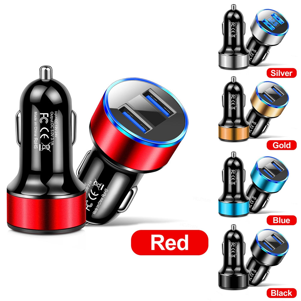 Car Charger Dual Port USB Fast Charging Adapter For Mobile Phones - Premium Car Chargers from Rapidvehicles - Just $8.99! Shop now at Rapidvehicles