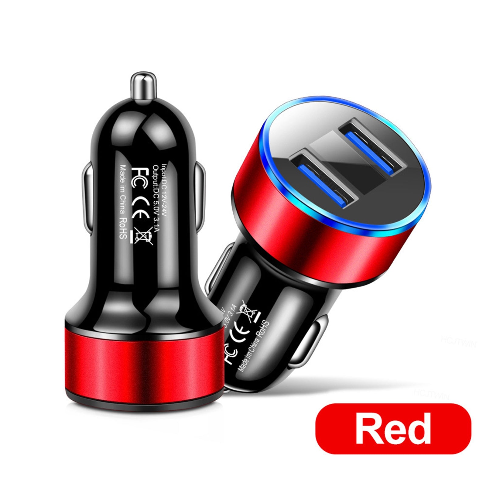 Car Charger Dual Port USB Fast Charging Adapter For Mobile Phones Tablets LED Display Circuit Protection 12V/24V Universal For Most Vehicles silver - Premium Car Chargers from Rapidvehicles - Just $10.41! Shop now at Rapidvehicles