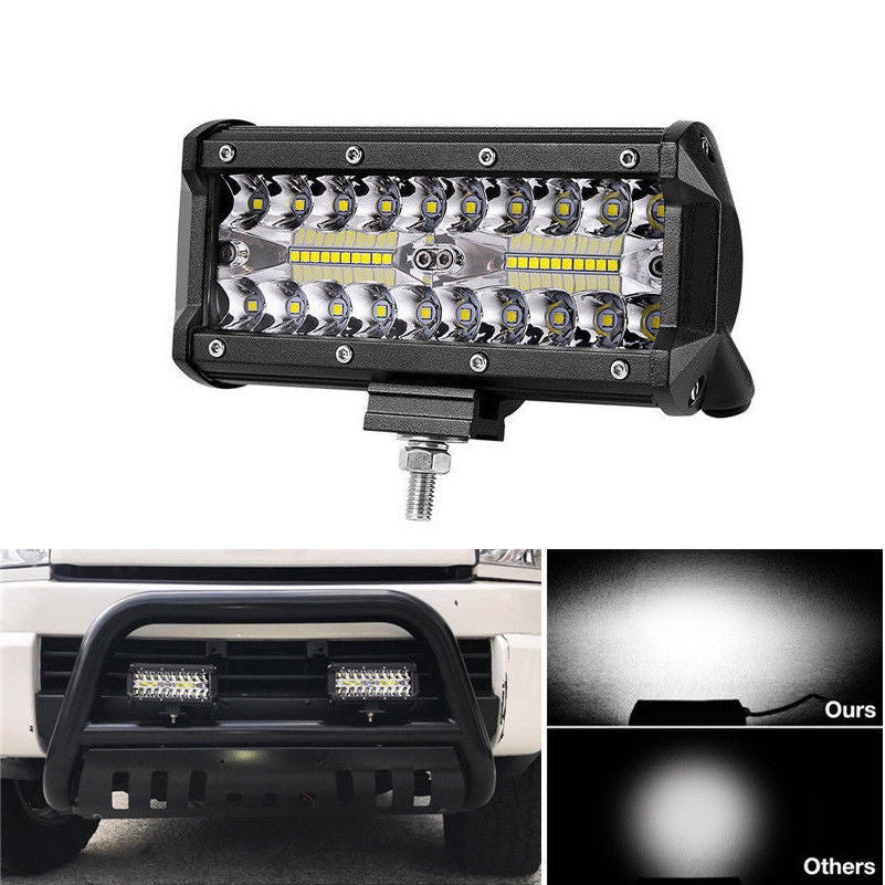 7 inch 400W LED Work Light Bar Flood Spot Beam Offroad 4WD SUV - Premium Car LED Lights from Rapidvehicles - Just $29.99! Shop now at Rapidvehicles